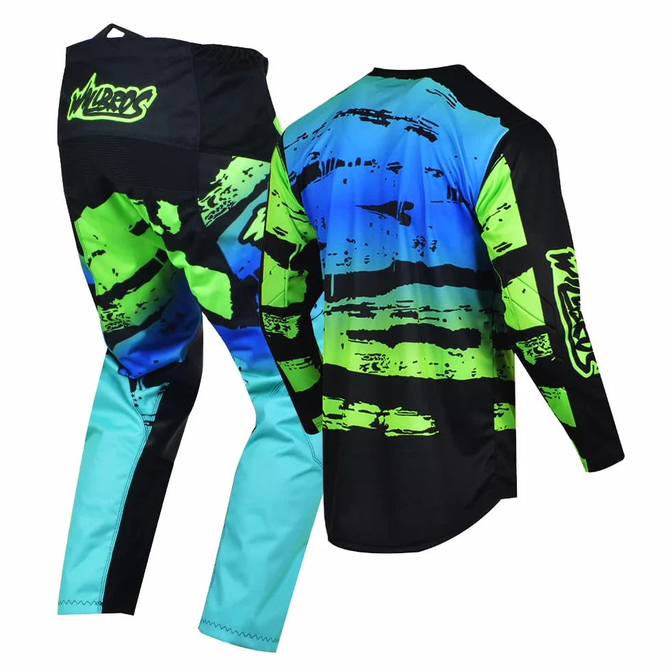 Pantalones y Jersey de Motocross Hombres Mujeres Motocicleta MX Ciclismo Fuera de la Carretera Bicicleta Sucia Traje Ropa de Carrera Adulta Equitación