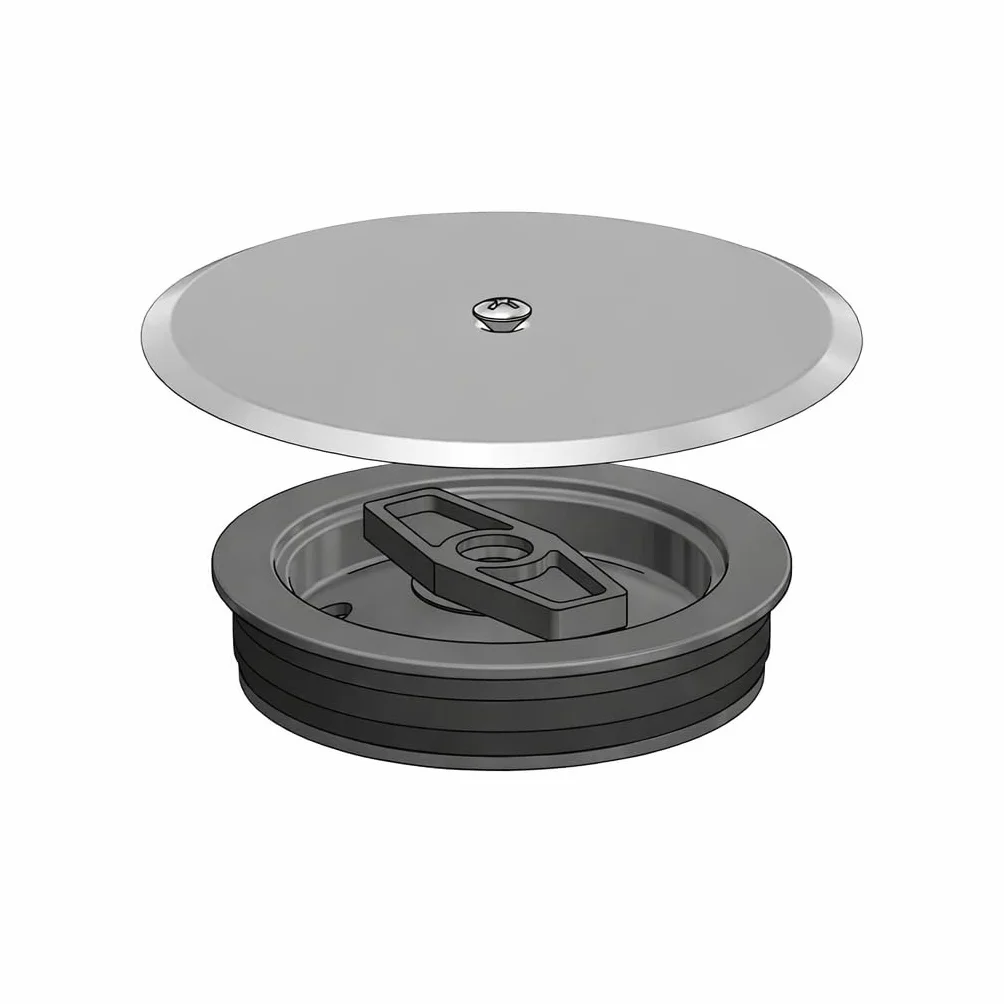 Tapa para Bote Sifónico Ø110 mm Acero Inoxidable Junta de Goma – Evita Malos Olores y Fugas – Universal