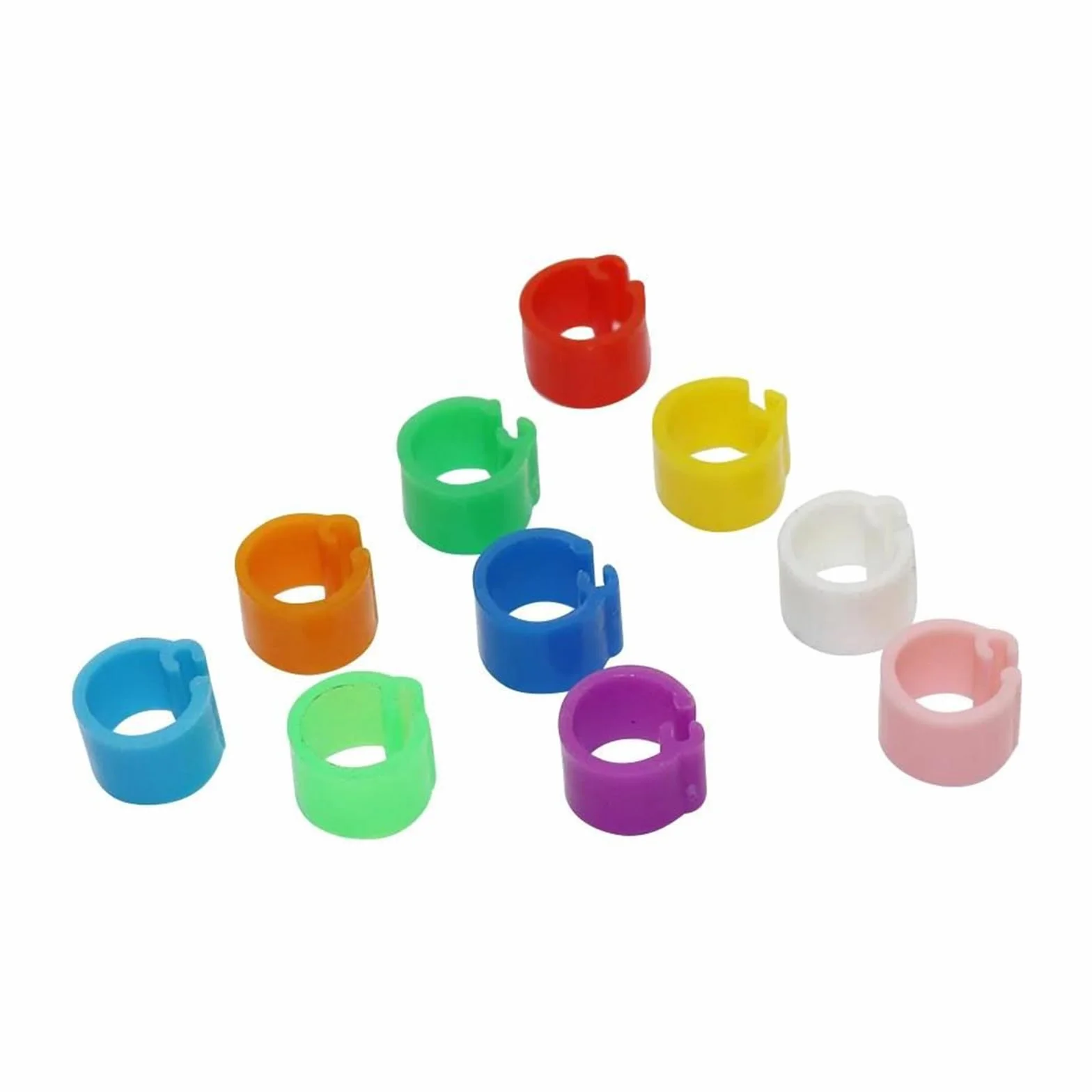 Anillos de plástico para patas de aves 6 mm diámetro interior 7 mm ancho para palomas codornices