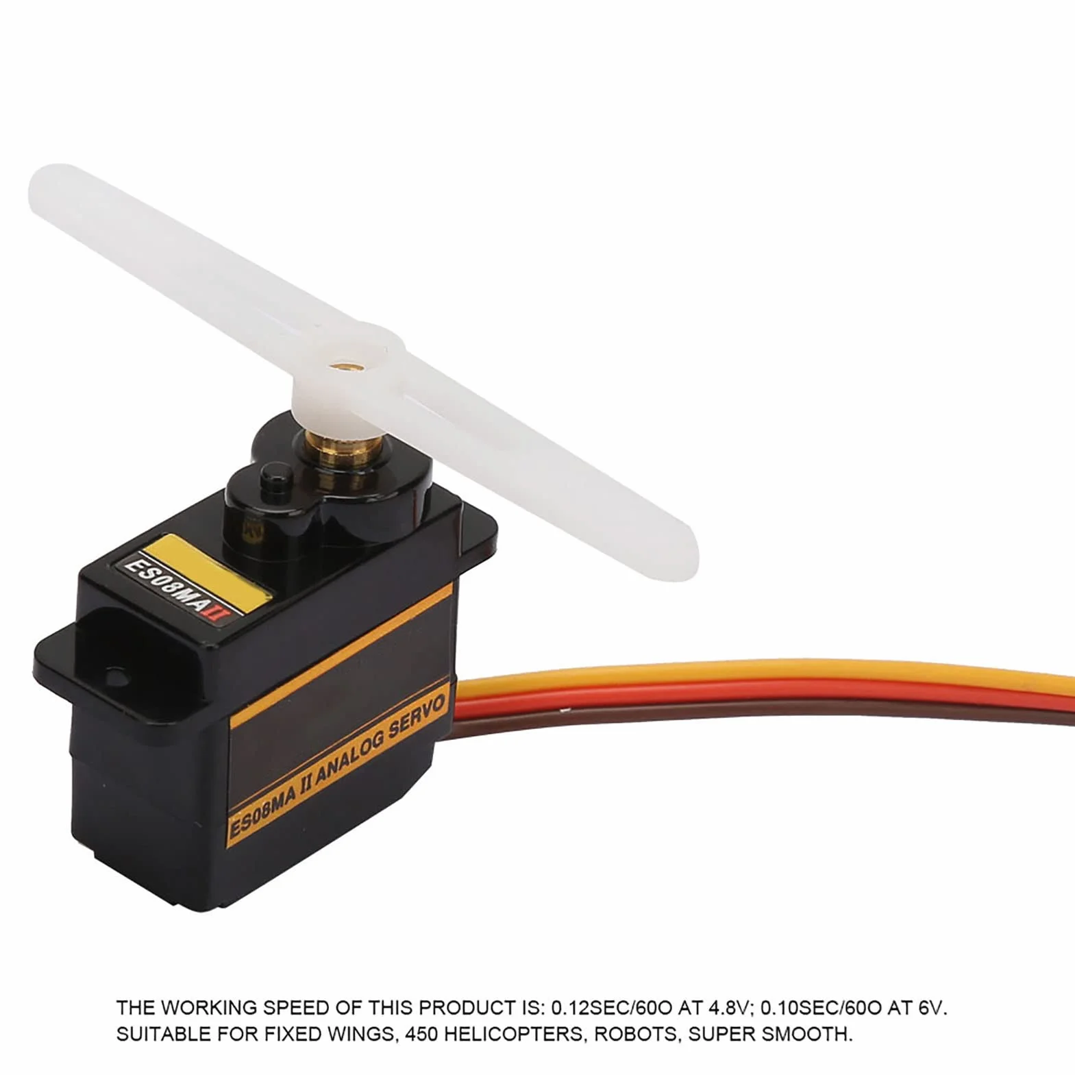 EMAX ES08MA II Servo Motor Micro Metal Gear 12g 1.8kg 10s Analógico Alta Velocidad