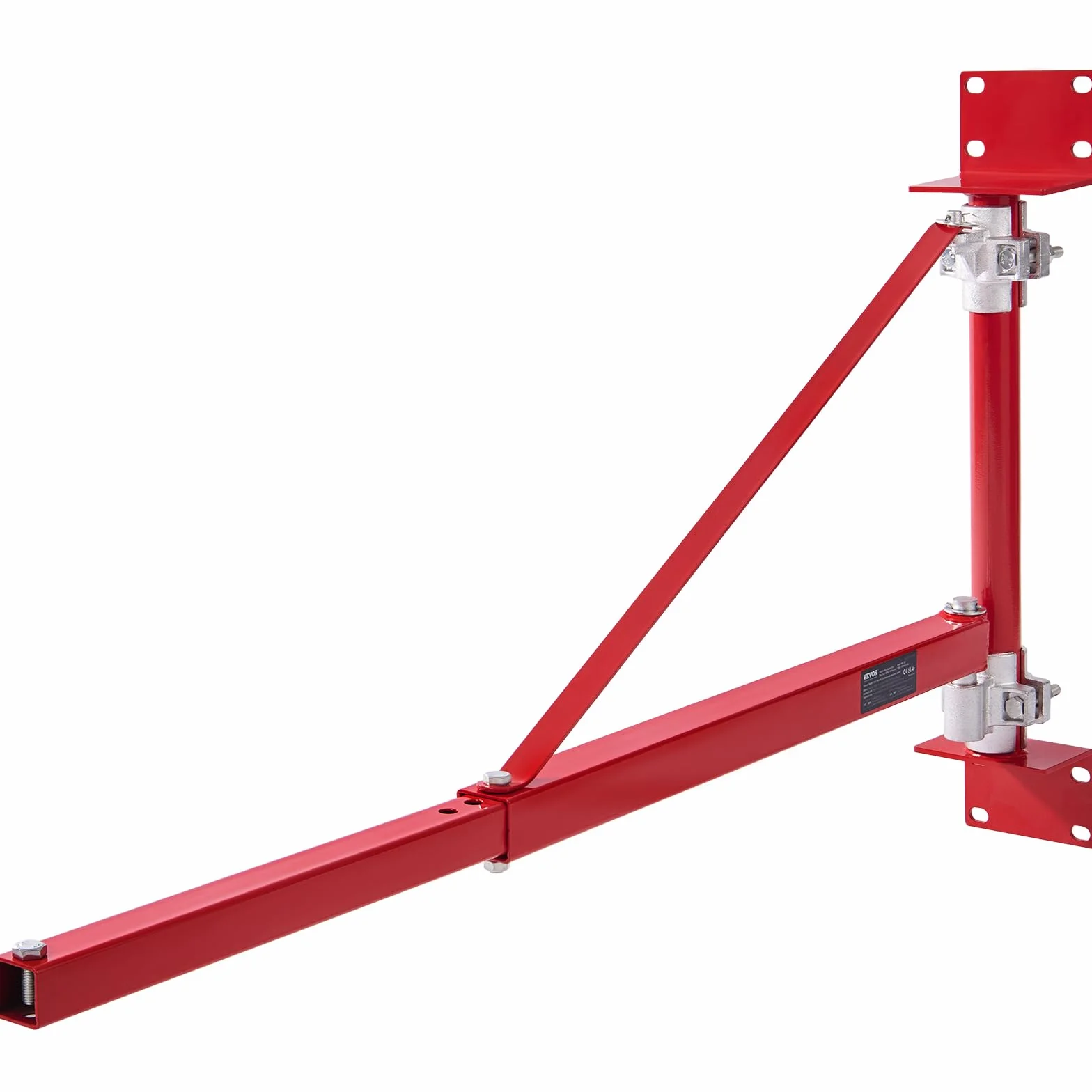 VEVOR Brazo de Soporte de Polipasto Eléctrico, 600KG, Carga Máxima, Brazo Oscilante con Poste, Acero