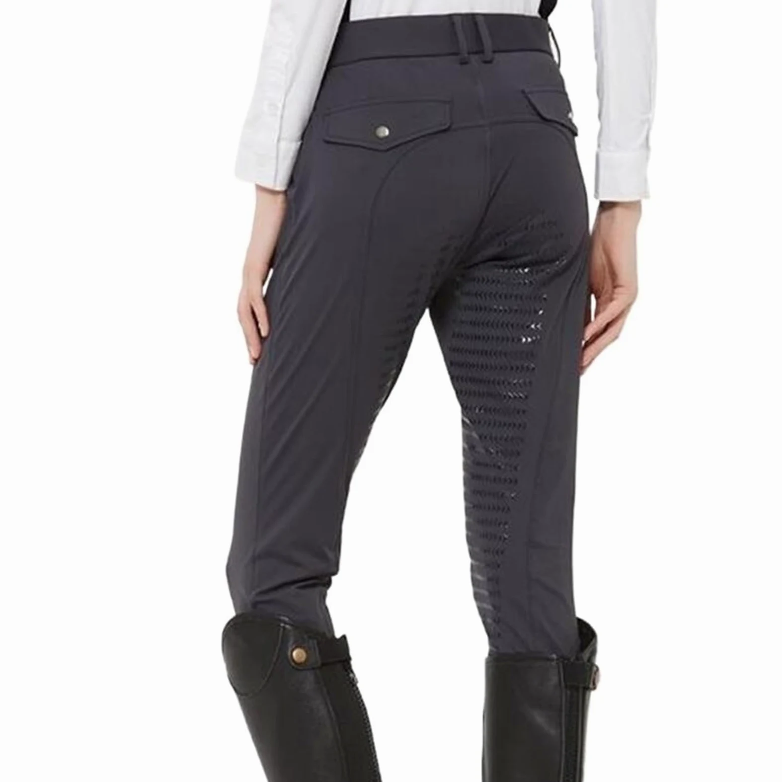 Pantalones de equitación for hombre, pantalones ecuestres, ropa primavera y verano, silicona for montar a caballo Para Montar(White,30)