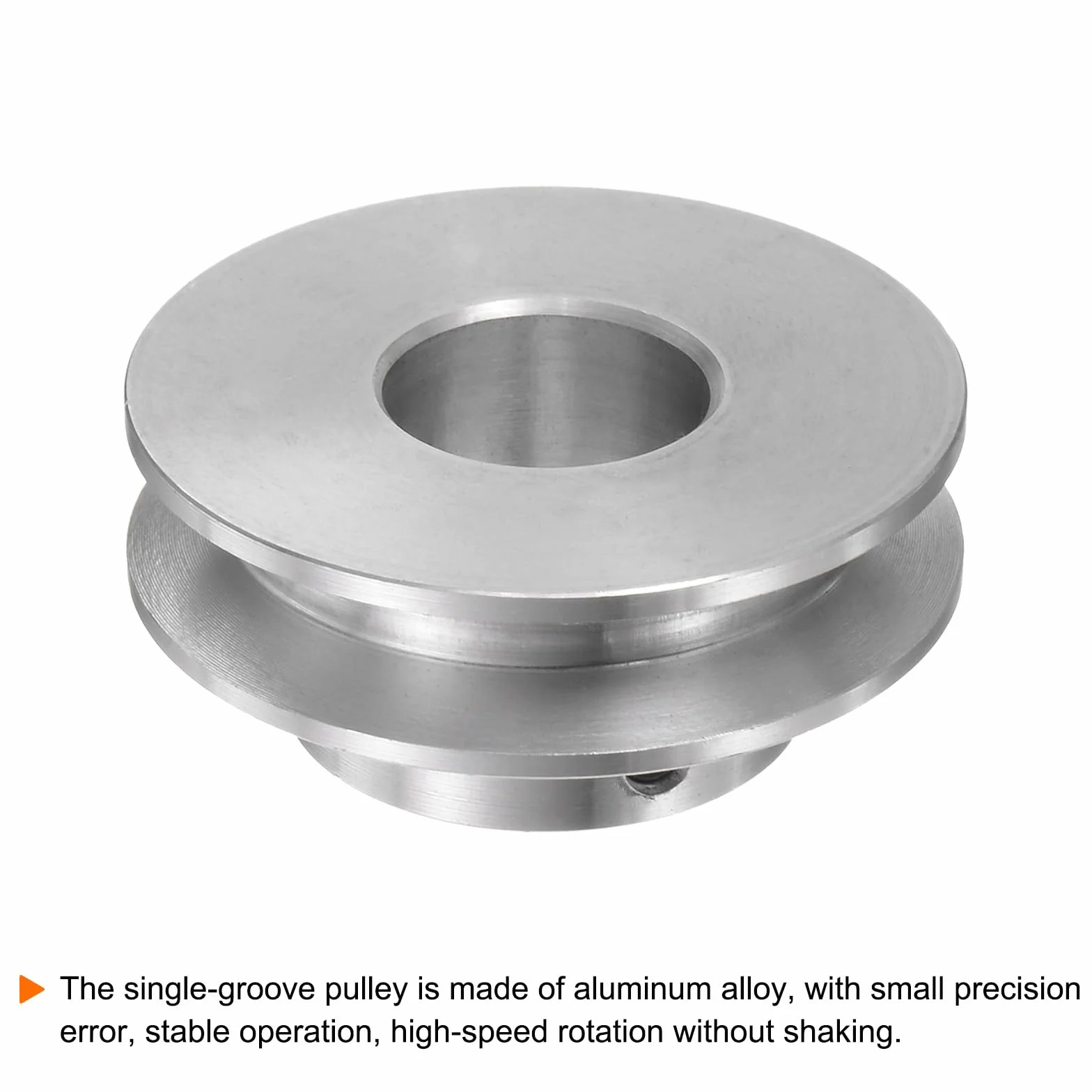 sourcing map Polea de Ranura Única 15mm Diámetro Fijo 40mm Diámetro Exterior Aleación de Aluminio Llave Hexagonal