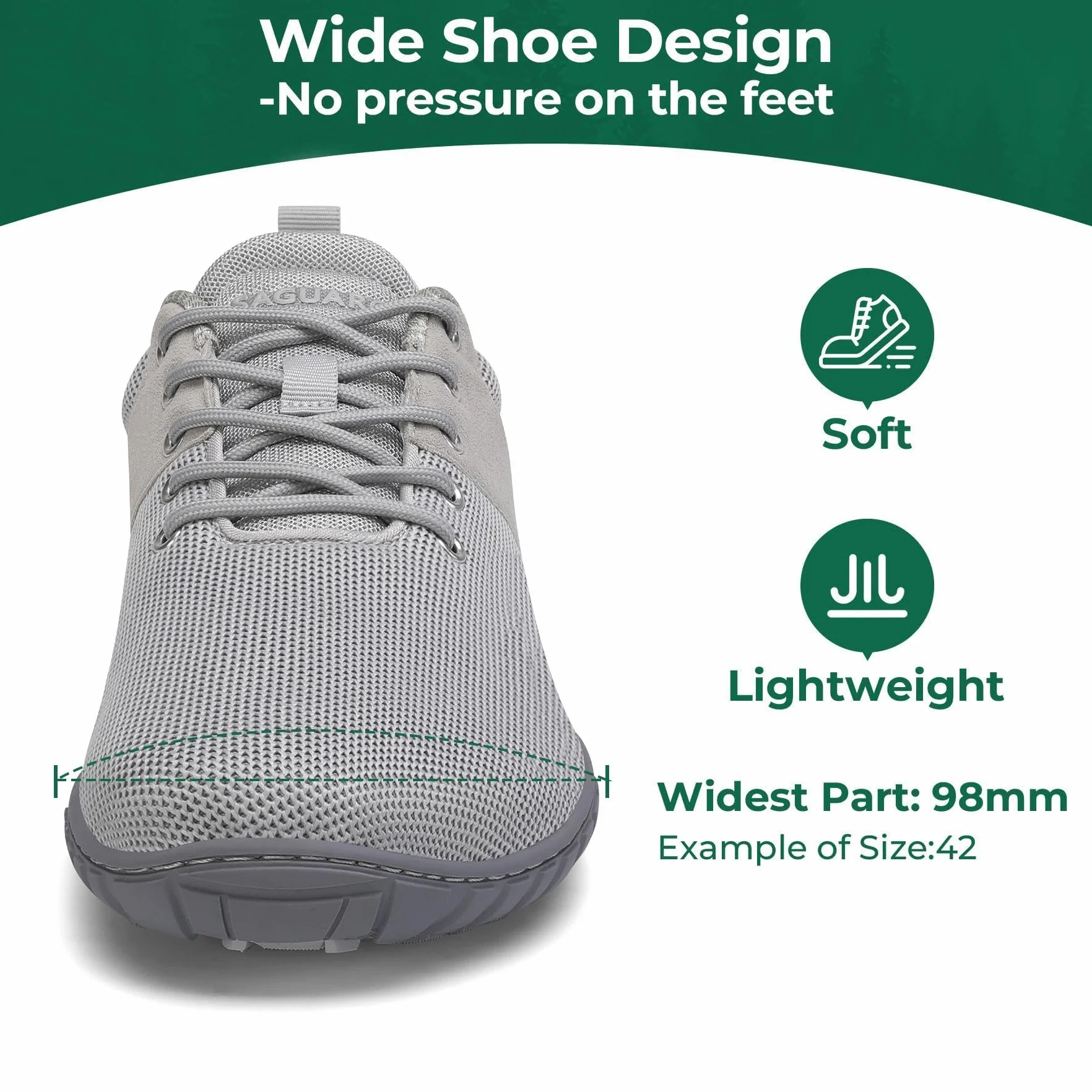 SAGUARO Unisex Zapatos Minimalista Barefoot con Wide Tox Box Cómodas Zapatillas Casual Gr.36-48