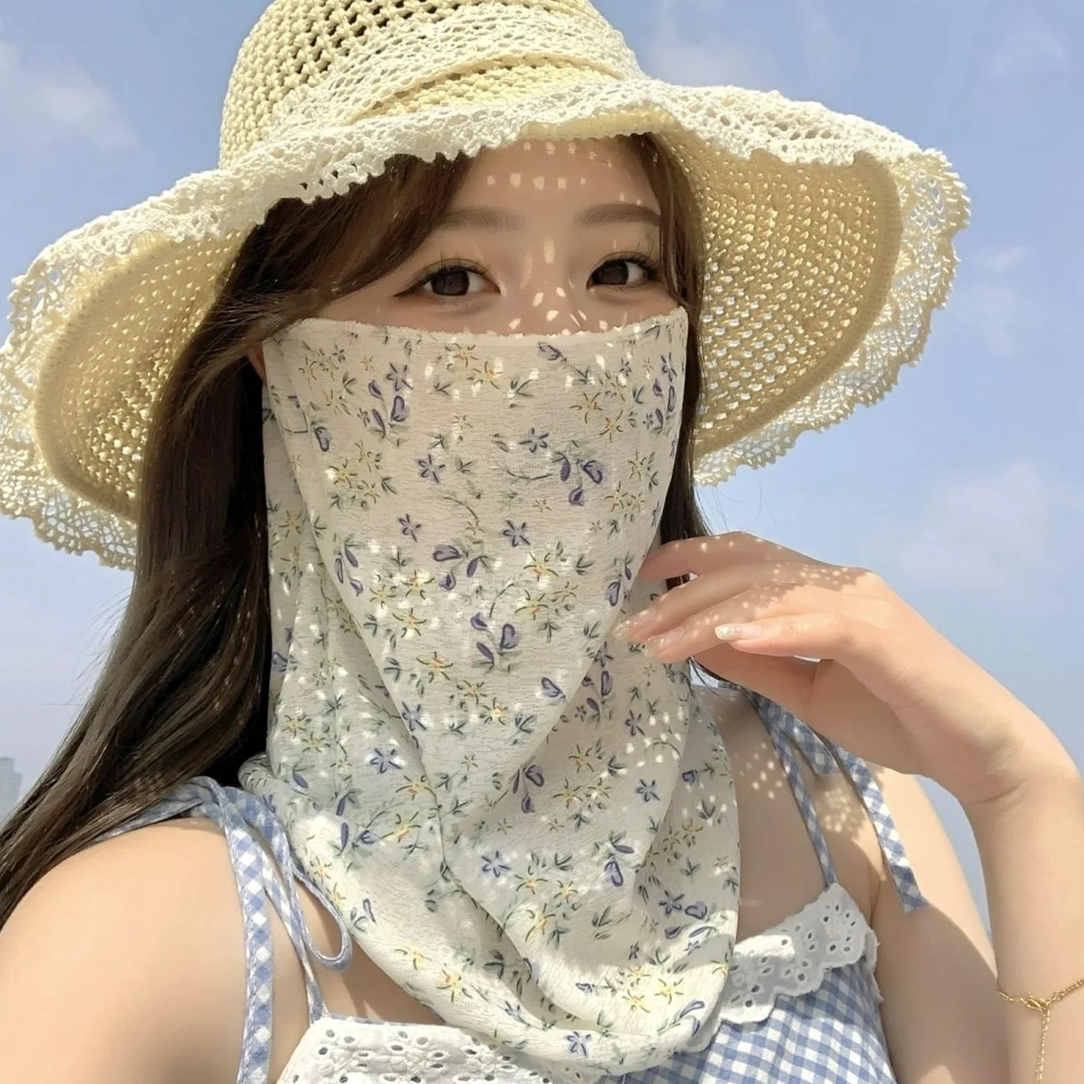 Máscara de protección solar cara completa verano 2 piezas Para Excursiones | For mujeres conducción y ciclismo bufanda mascarilla protector de cuello cubierta de cuello