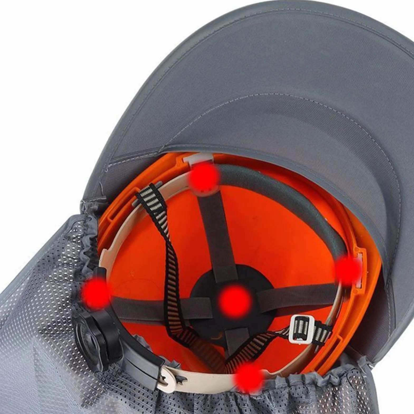 Sombrilla para cascos de protección con tira reflectante accesorio de seguridad