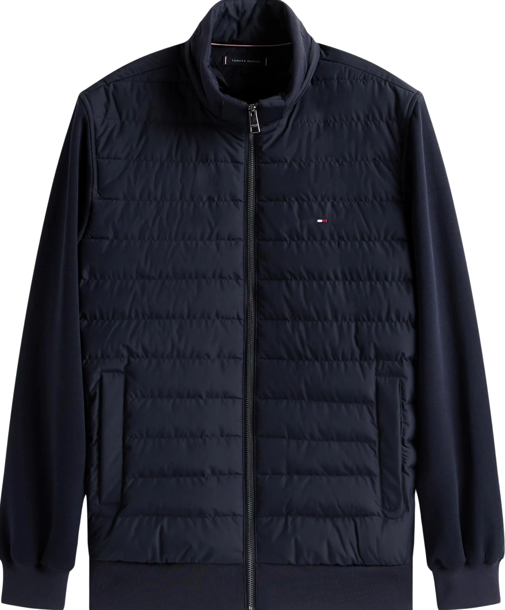 Tommy Hilfiger Mix Media Hooded Zip Through Mw0mw32669 Sudadera con Capucha y Cremallera Hombre (Pack de 1)