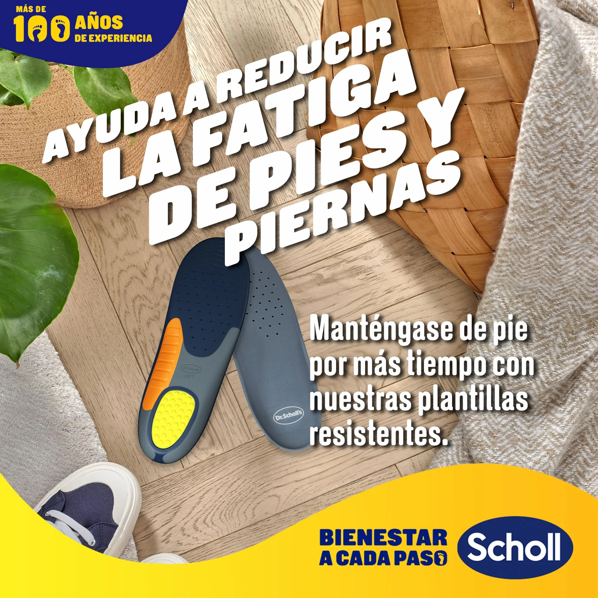 Dr. Scholl's Extra Reforzadas Plantillas para Hombre, Soporte del Arco, Absorción de Impactos, Pies Anchos, Corpulentos