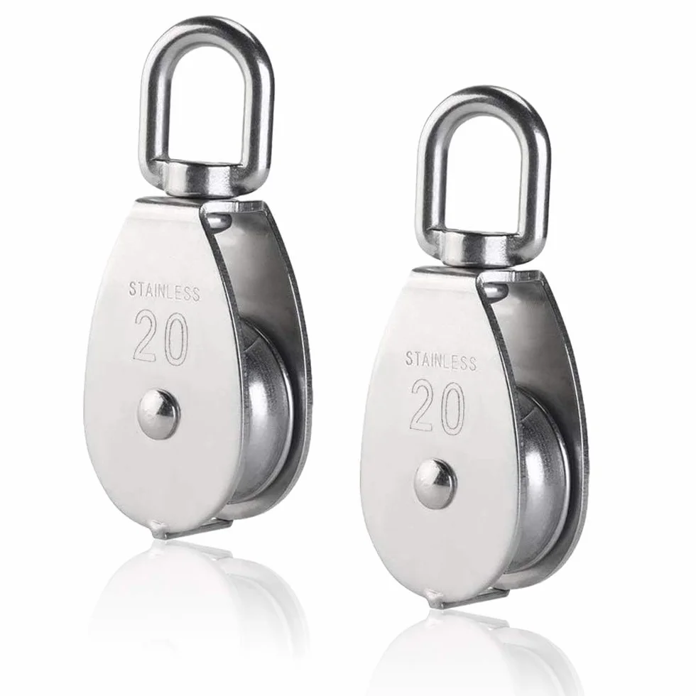 Polea Cuerda M20 Acero Inoxidable 304 Simple Elevación Fijas Exterior Carpas