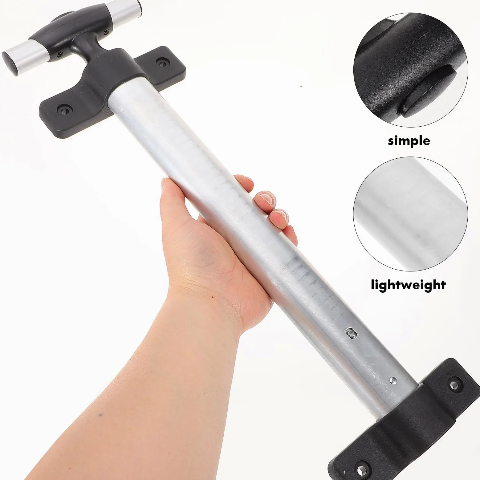 Holibanna Varilla Telescópica para Maleta de Aluminio Plata, Accesorio Versátil y Fácil de Transportar para Aventuras al Aire Libre, Pack de 2 Piezas