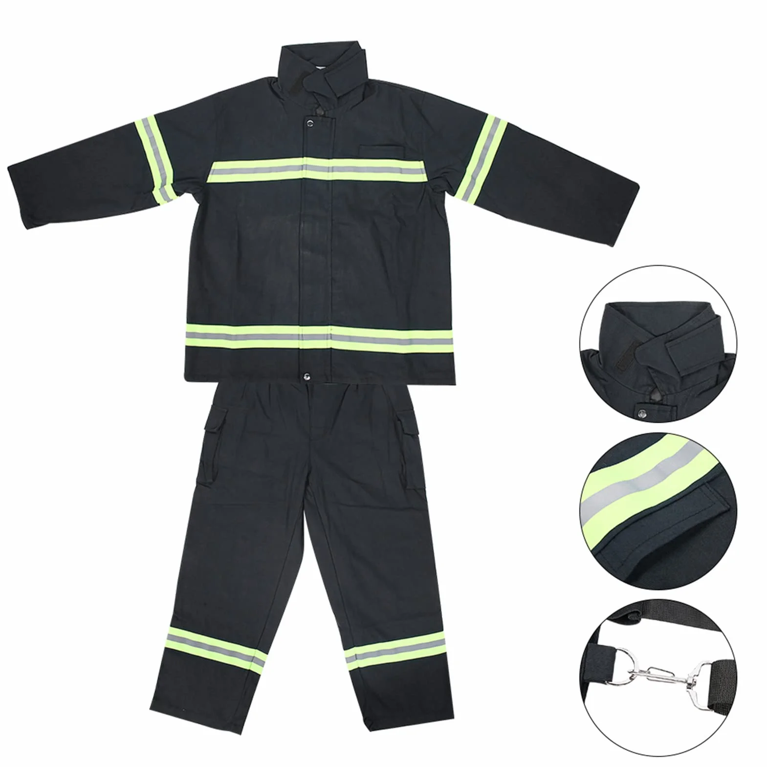 KIMISS Ropa Ignífuga Bomberos Prueba de Calor Protección Gsm Abridor Puerta Interruptor Relé Ignífugo Abrigo Reflectante Pantalones XL