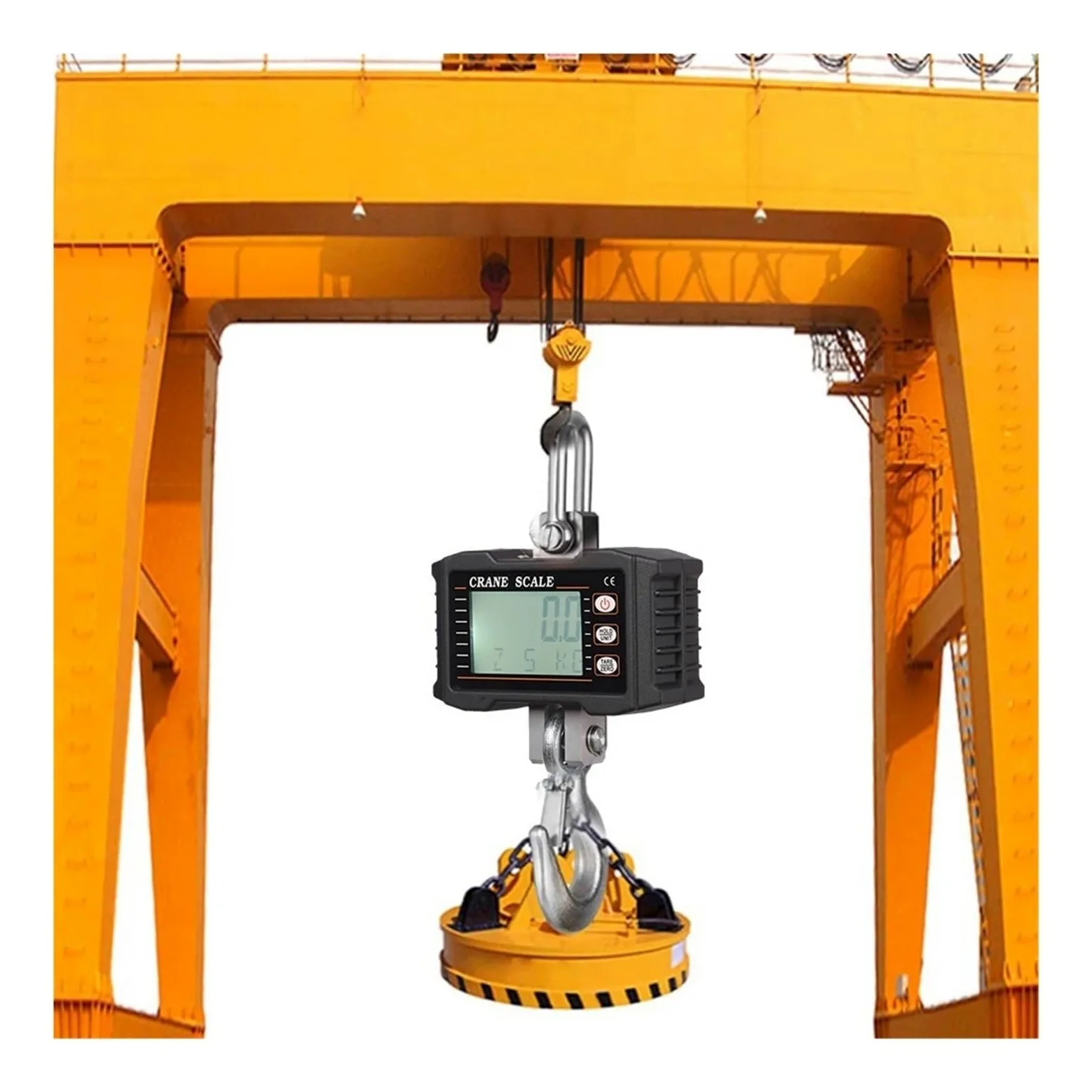 Escala colgante, 1000kg/2204lb Báscula digital colgante para grúa | Incluye cambio de unidades, retención de datos y pantalla digital legible para almacenes, talleres y pesaje industrial.