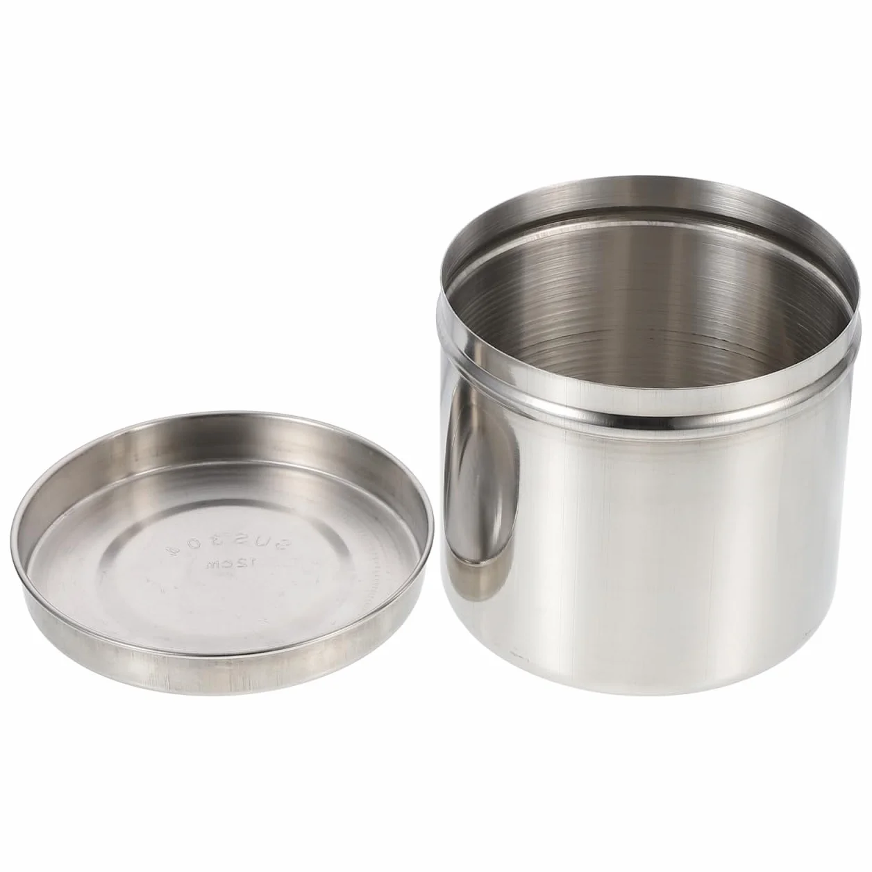 Frasco de Acero Inoxidable 4.72x4.52x4.52in para Almacenamiento de Ungüento con Sellado Hermético