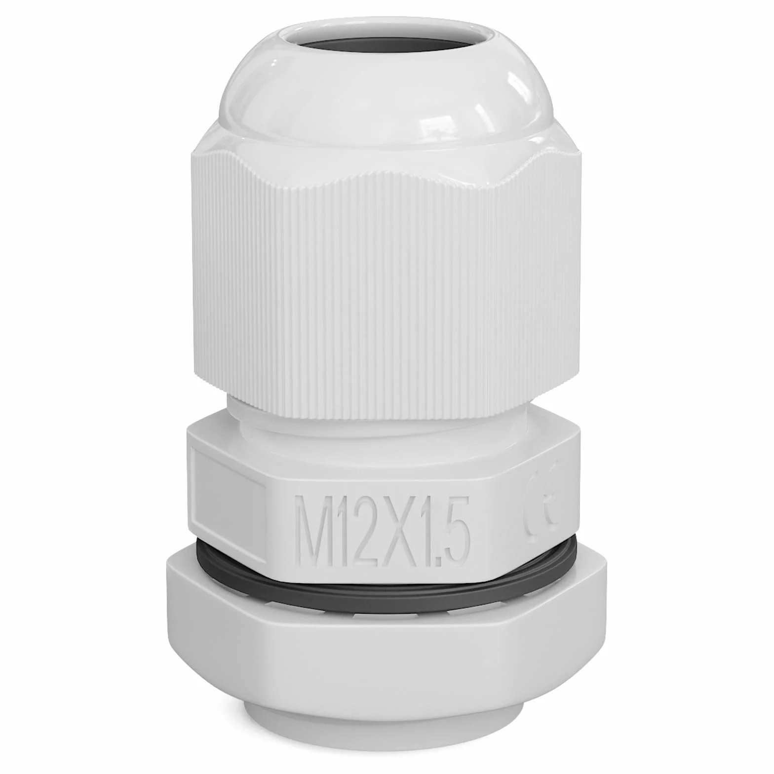 Prensaestopa M12 IP68 Impermeable 3-6,5 mm Rosca Métrica Blanco