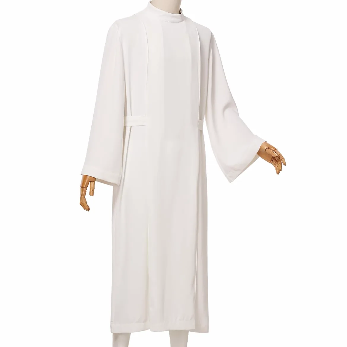BLESSUME Priest Clergy Alb Chalecos alba con pliegues frontales