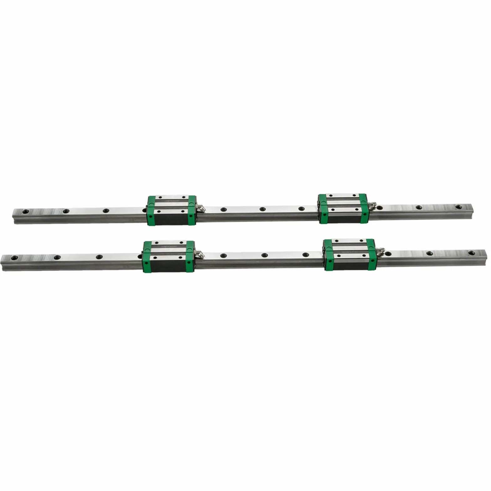 VEVOR Cojinete de Guía Lineal HSR20-1700mm 2pcs Rodamientos Riel Lineal con 4 Bloques para Máquinas Dobladoras