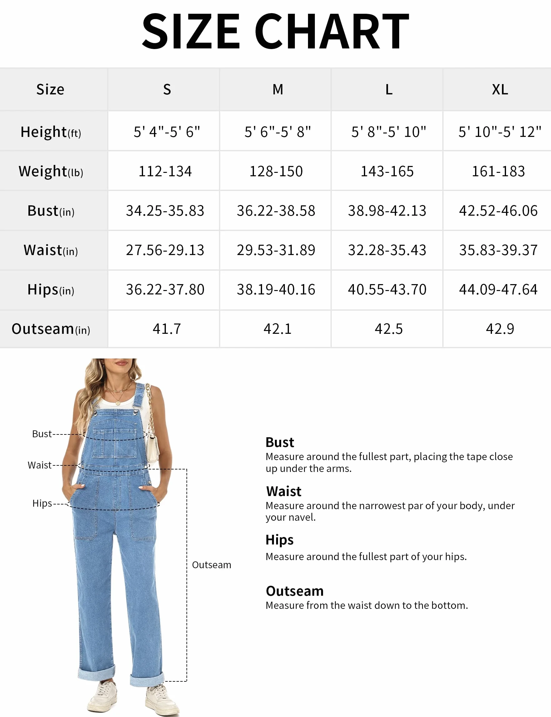 Fengbay Overol de mezclilla para mujer, overol de mezclilla para mujer, tirantes ajustables, casual, holgado, con bolsillos