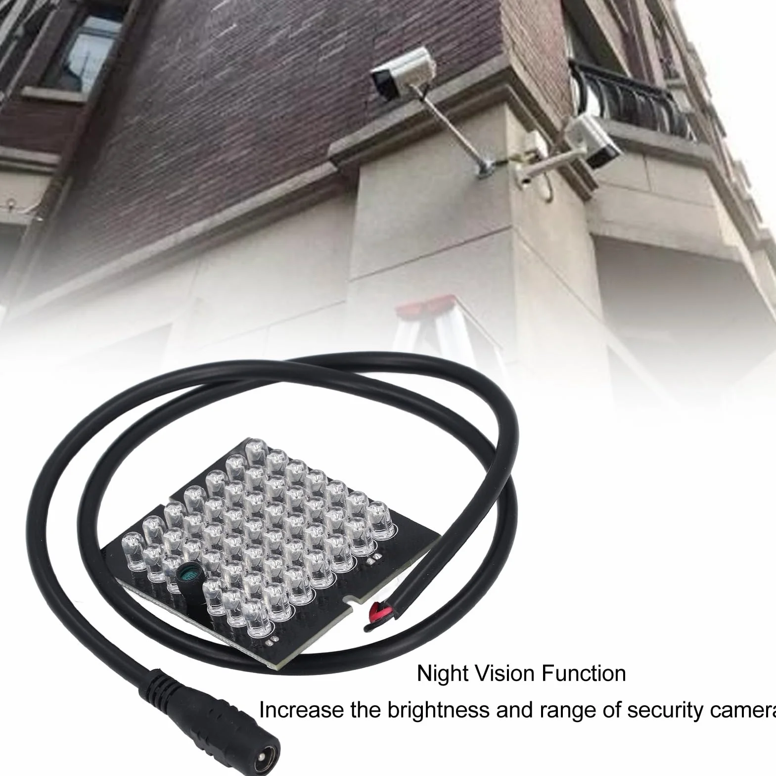 Tablero de Luz Infrarroja 940 NM 48 LED para Cámara de Seguridad CCTV