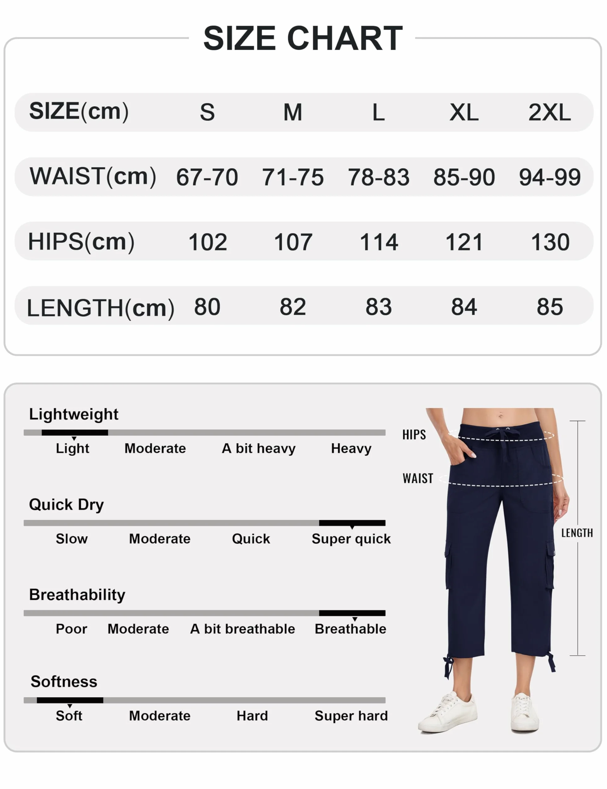 MoFiz Pantalones 3/4 Mujer Verano Pantalones Piratas Cargo de Senderismo y Viajes Pantalon Capri Informales de Moda con 6 Bolsillos