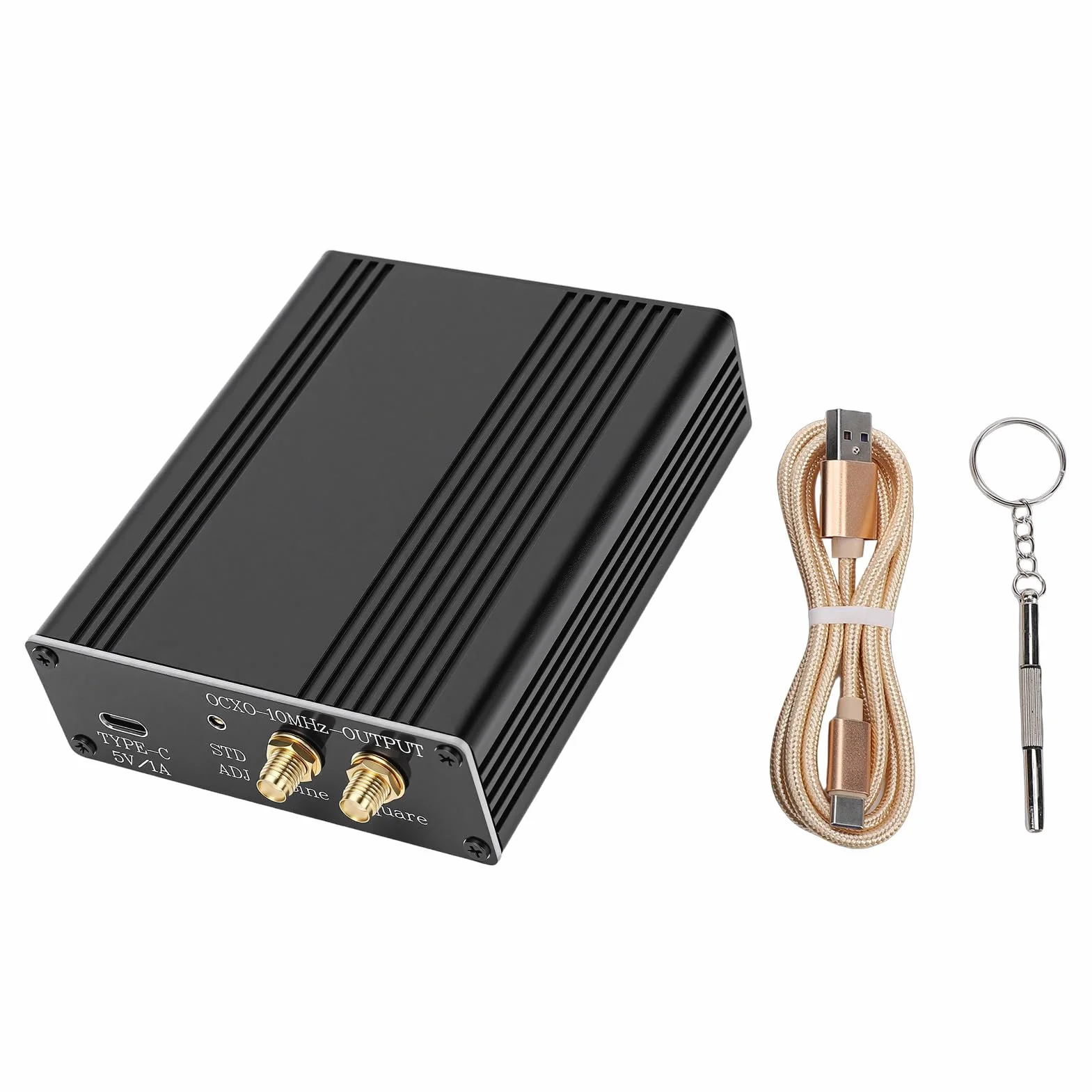 Módulo OCXO 10 MHz con Carcasa para Telecomunicaciones, Oscilador de Temperatura Constante con Cable Tipo C