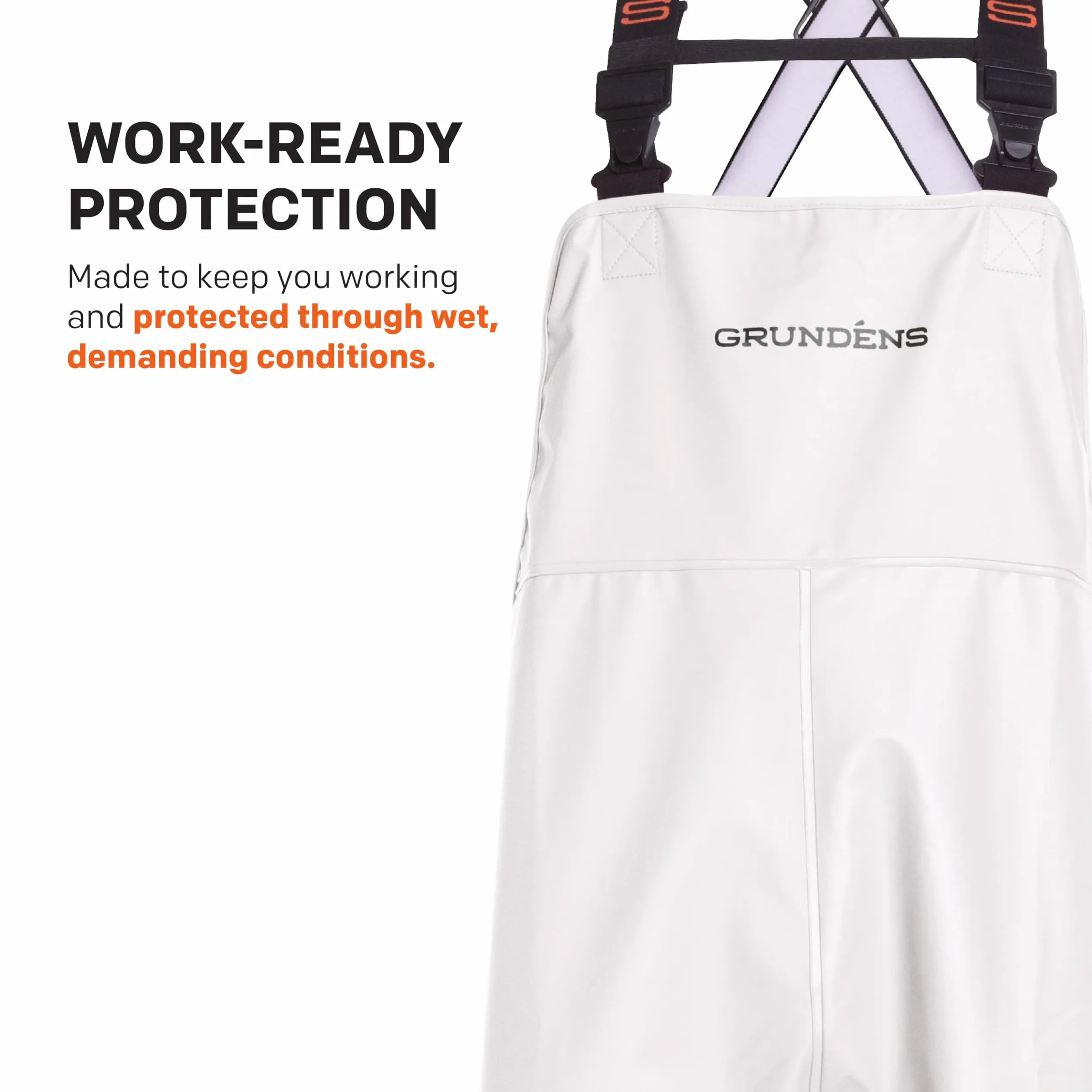 Grundens Shoreman - Pantalones con peto para hombre, resistentes a las manchas, impermeables, para procesamiento de mariscos