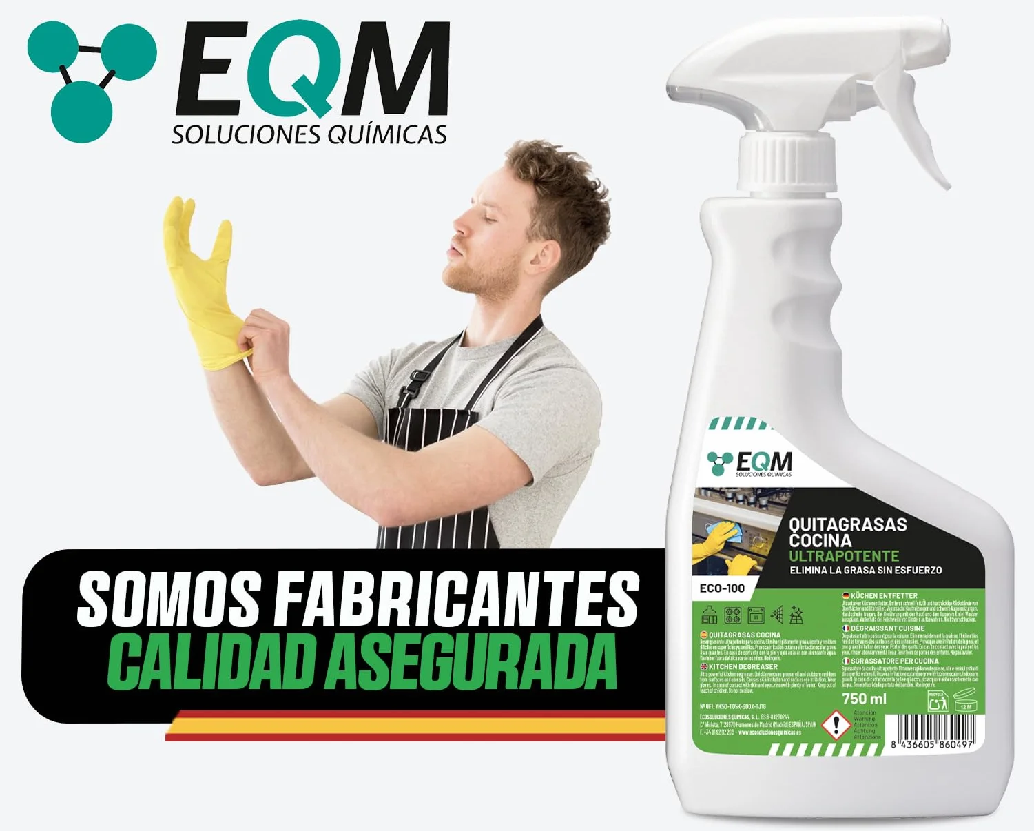 EQM ECO-100 Desengrasante Concentrado 750 ML