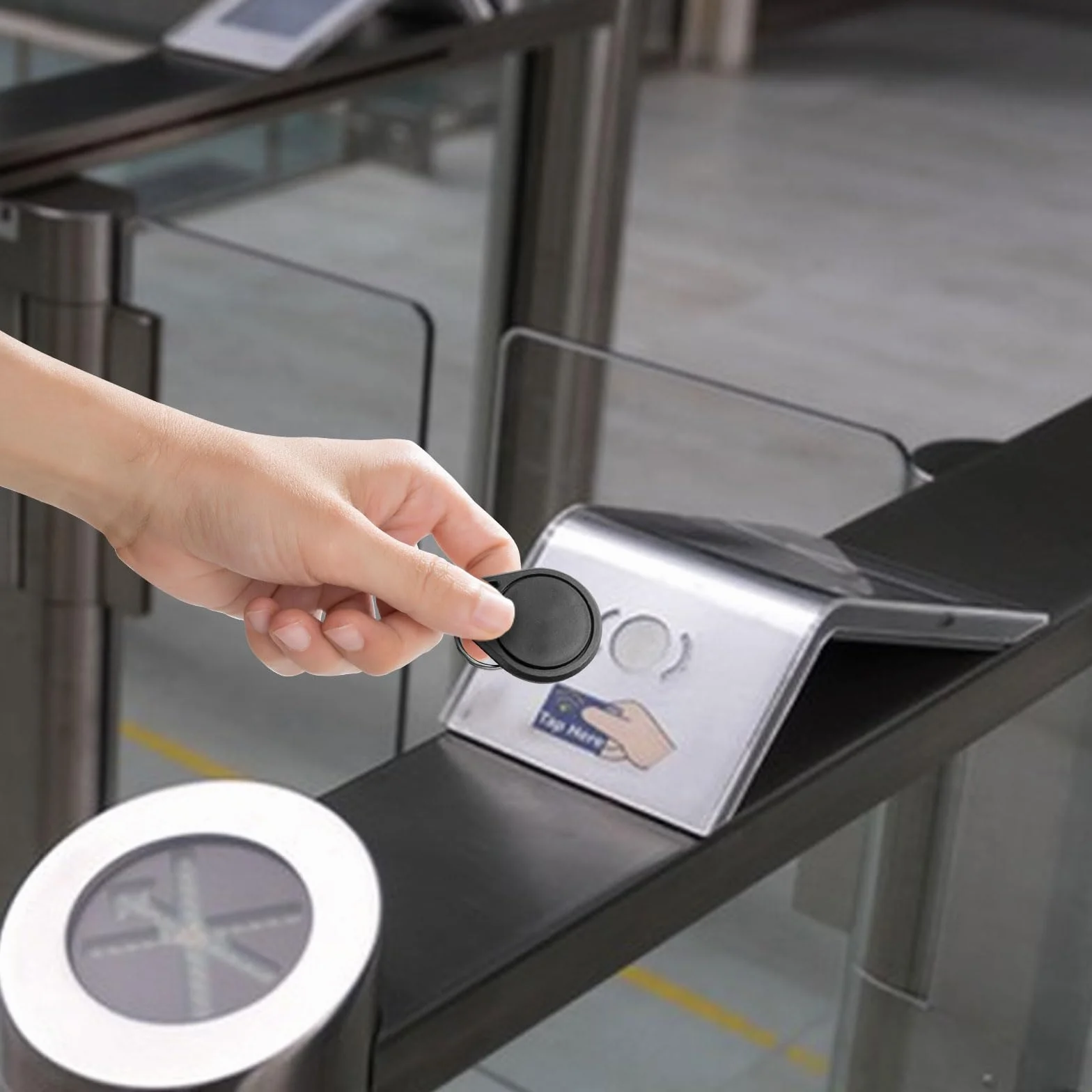 Tarjetas RFID Mi-Fare 1K S50 13,56 MHz NFC Llaveros UID regrabables ABS Control de Acceso ISO 14443A Negro