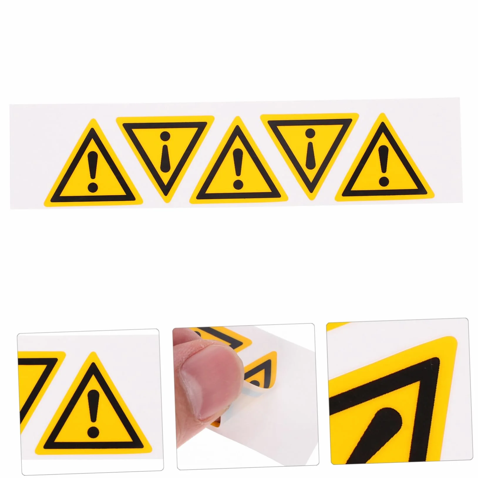 iplusmile 5 Pegatinas Adhesivas De Advertencia Signo De Exclamación Triangular Para Zonas Peligrosas Señales De Precaución Para Seguridad