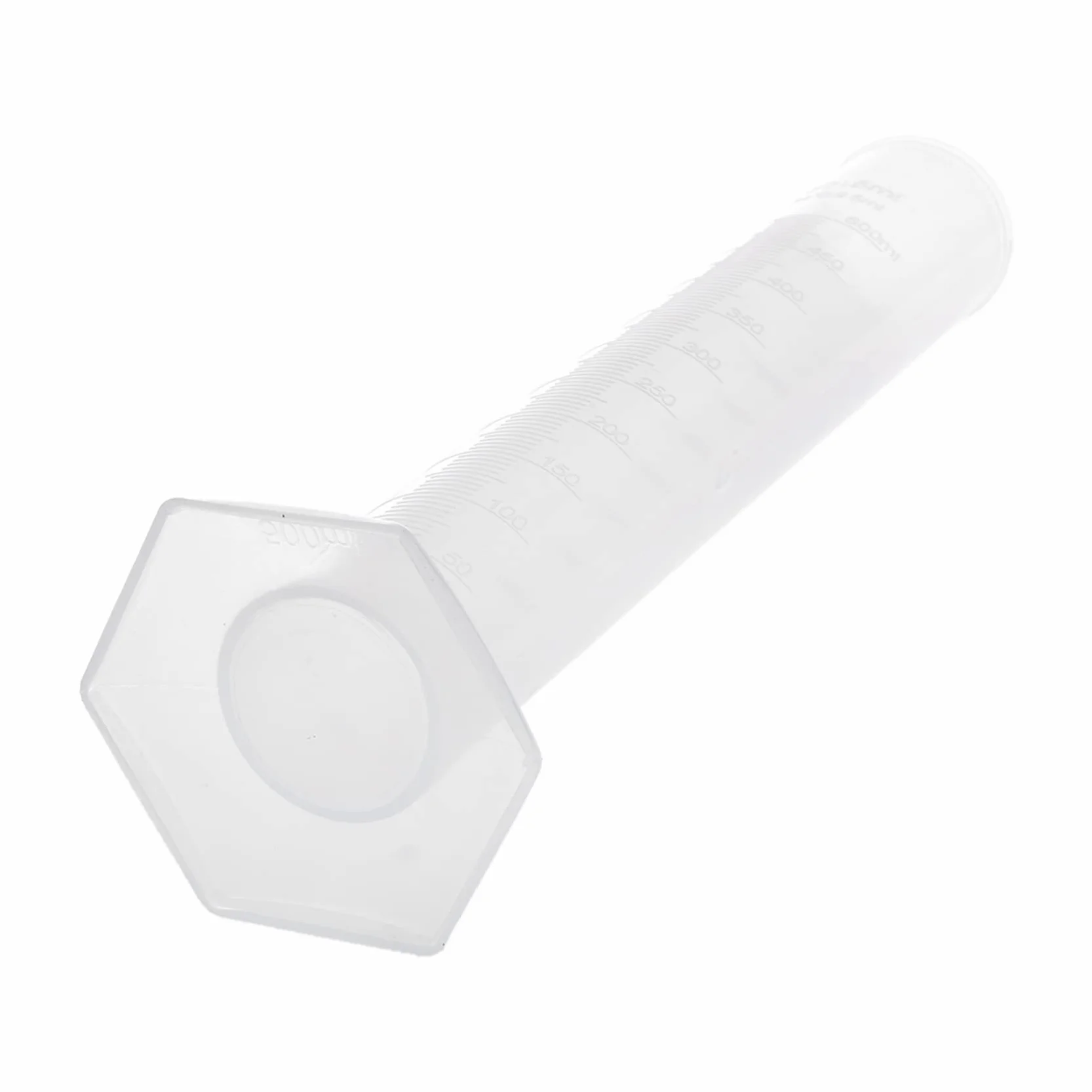 Probeta medidora de plástico transparente 500 ml