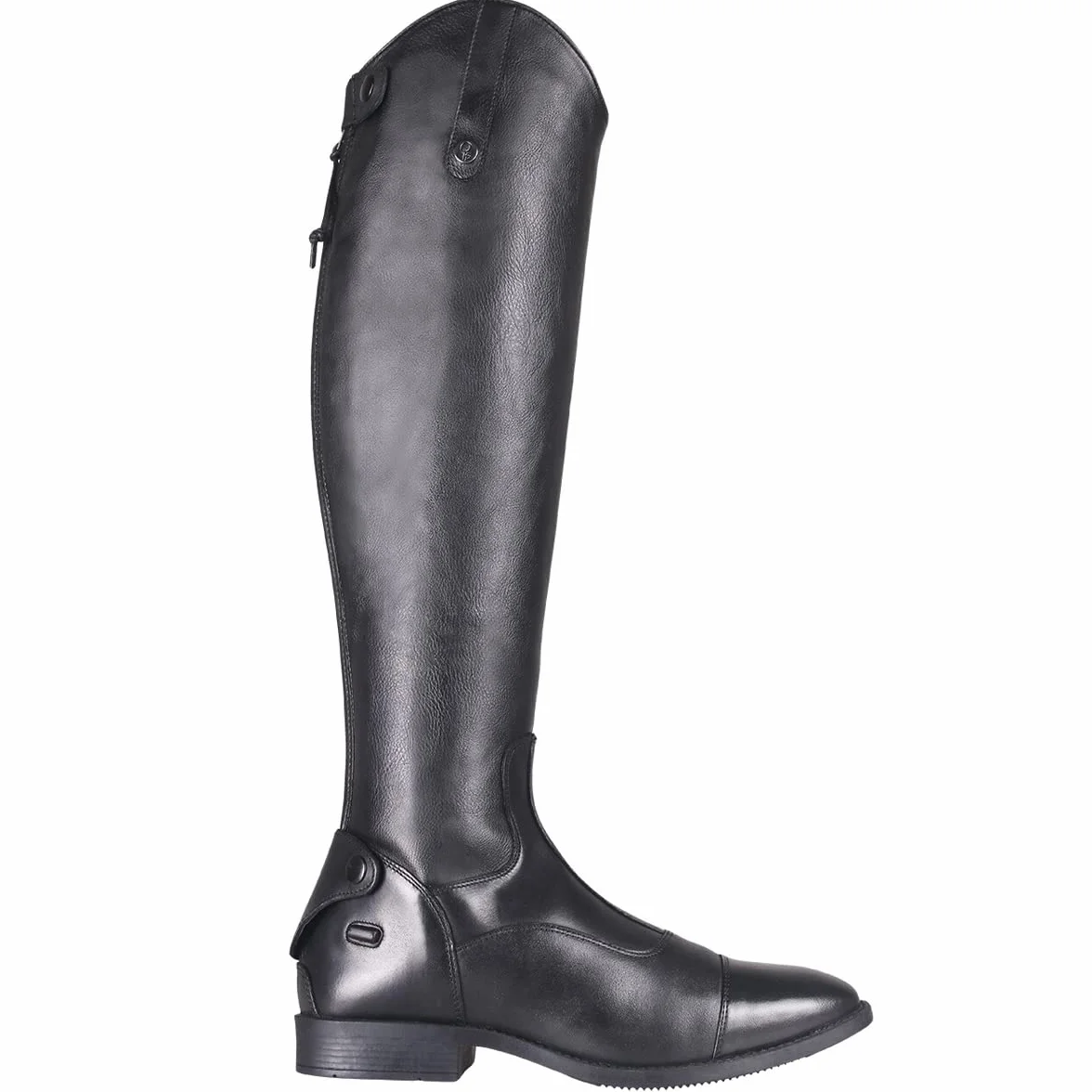 QHP Hugo - Botas de equitación para hombre (piel de vacuno/poliuretano, talla 42-46), color negro