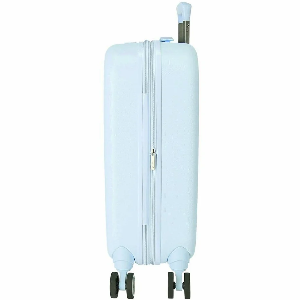 Disney Mickey Happiness Maleta de Cabina Azul 40x55x20 cms Rígida ABS Cierre TSA Integrado 37L 2,74 kgs 4 Ruedas Dobles Extensible Equipaje de Mano