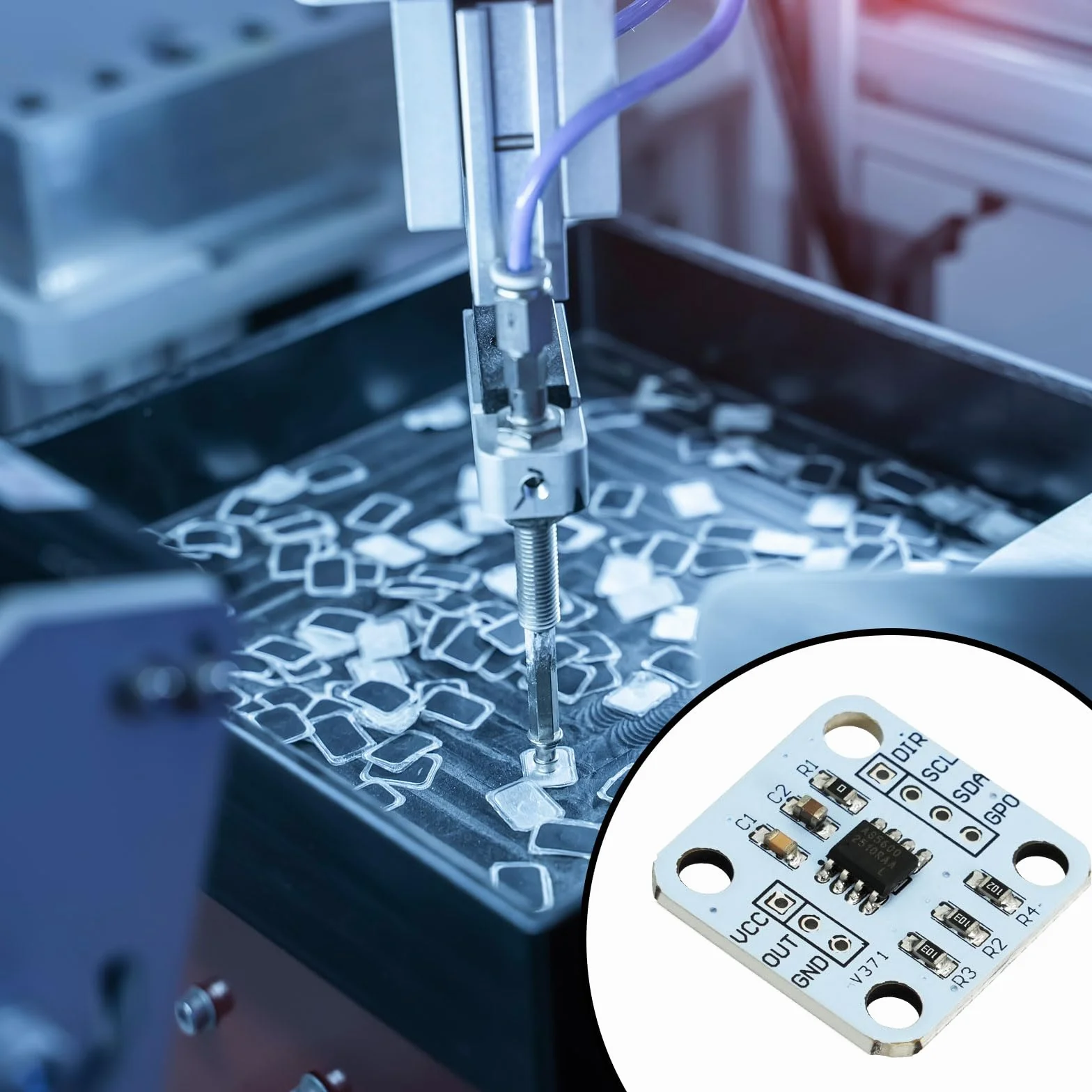 Módulo sensor de ángulo AS5600 de alta precisión 12 bits con imán