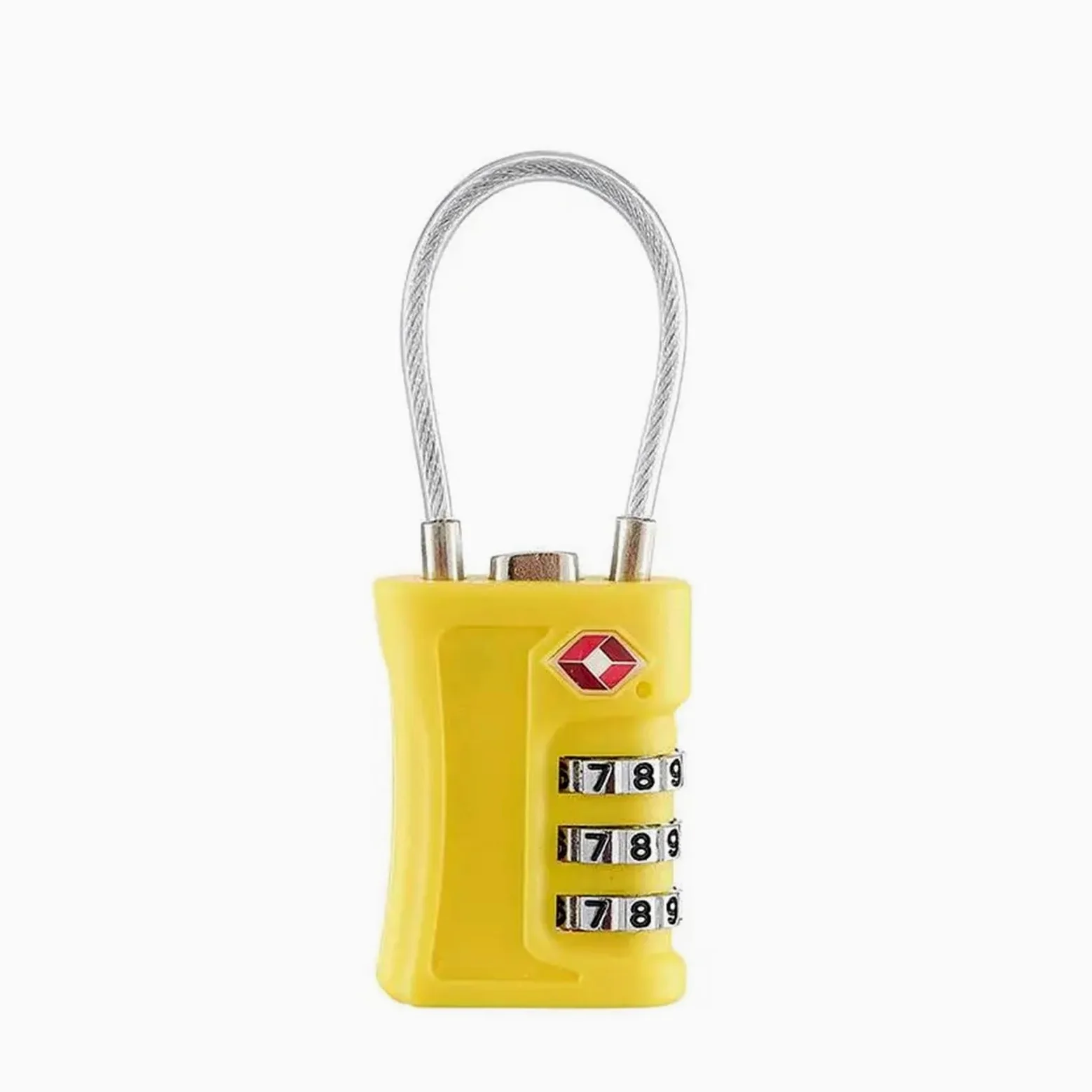 Customs - Candado de código colorido para equipaje de viaje, contraseña cambiable (amarillo 2)