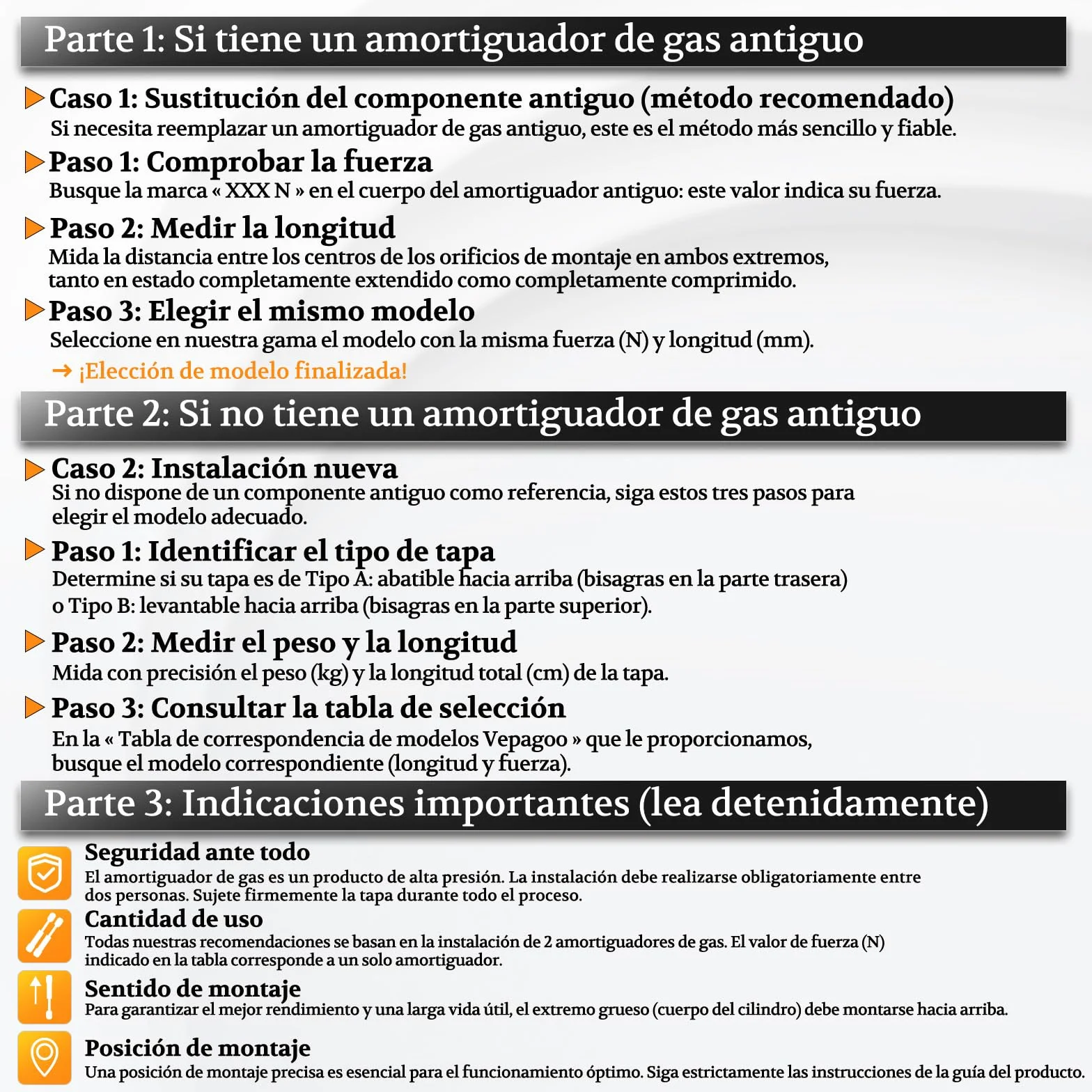 Resorte de Gas con Ojal 455MM 200N Muelle Hidráulico para Cama Abatible