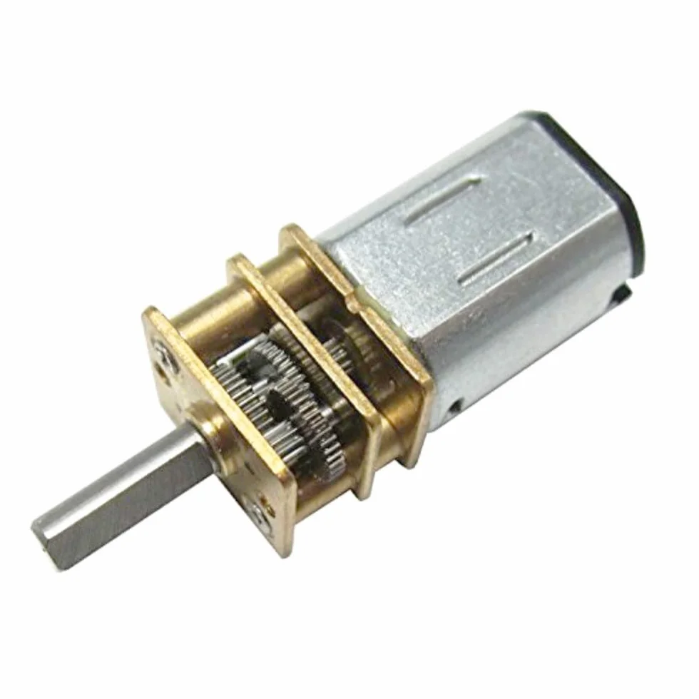 CHANCS Mini motor de engranaje de metal N20 DC 3 V 3 RPM eje 10 mm alto par