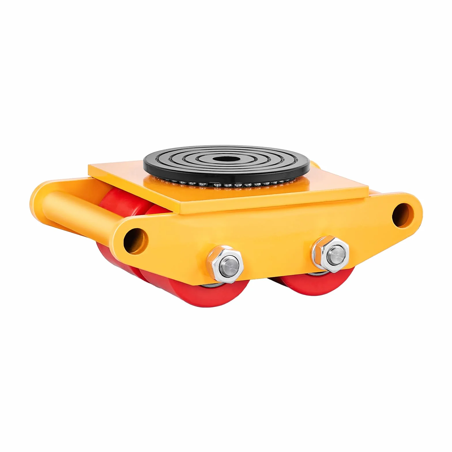 VEVOR 4PCS Patín de Transporte de Maquinaria de Acero al Carbono, Carga 8T, Base Antideslizante, Rotación 360°, Ruedas de PU