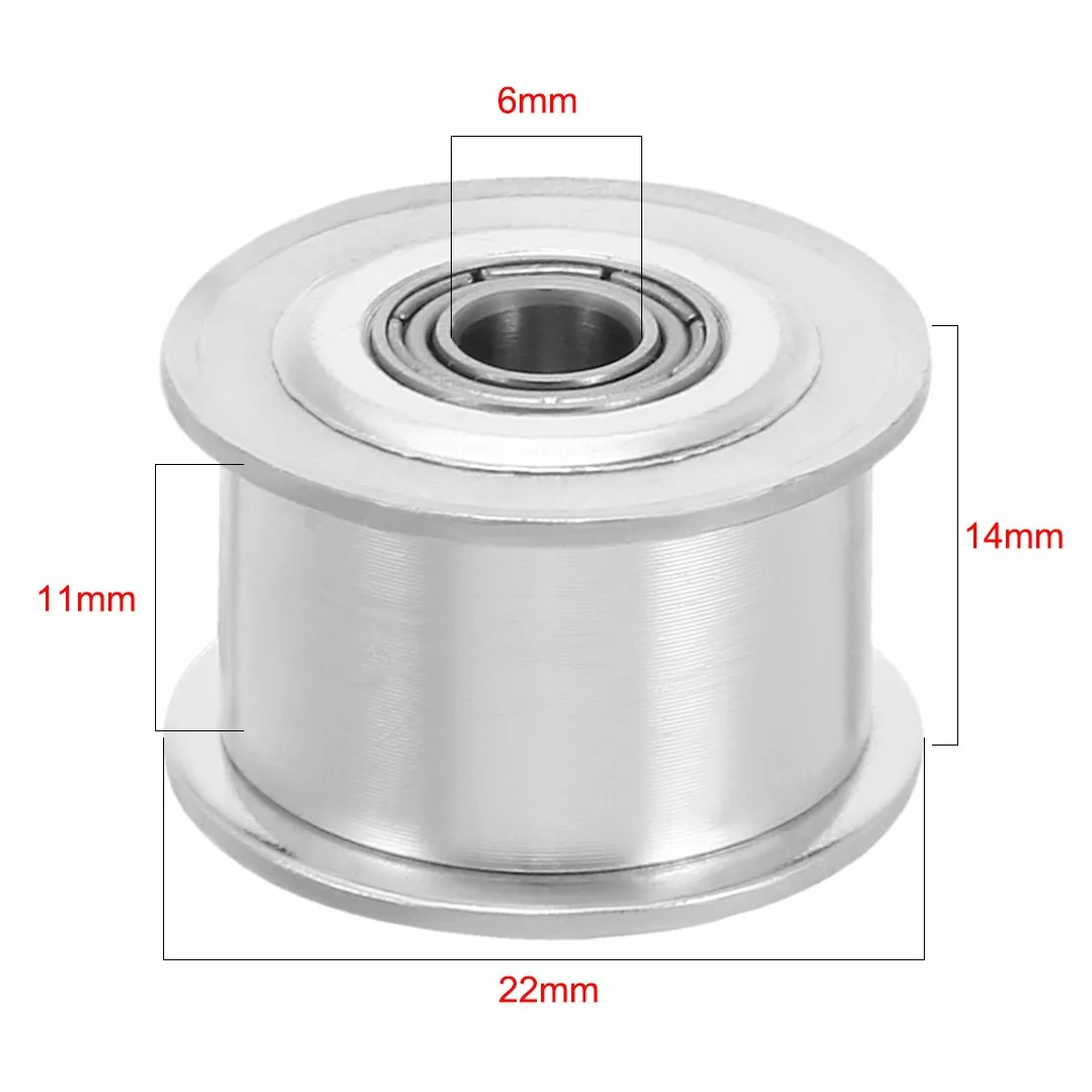 Aexit Aluminio Polea loca Brida Rueda síncrona 3 M 20T 6 mm taladro orificio 10 mm Sincronización