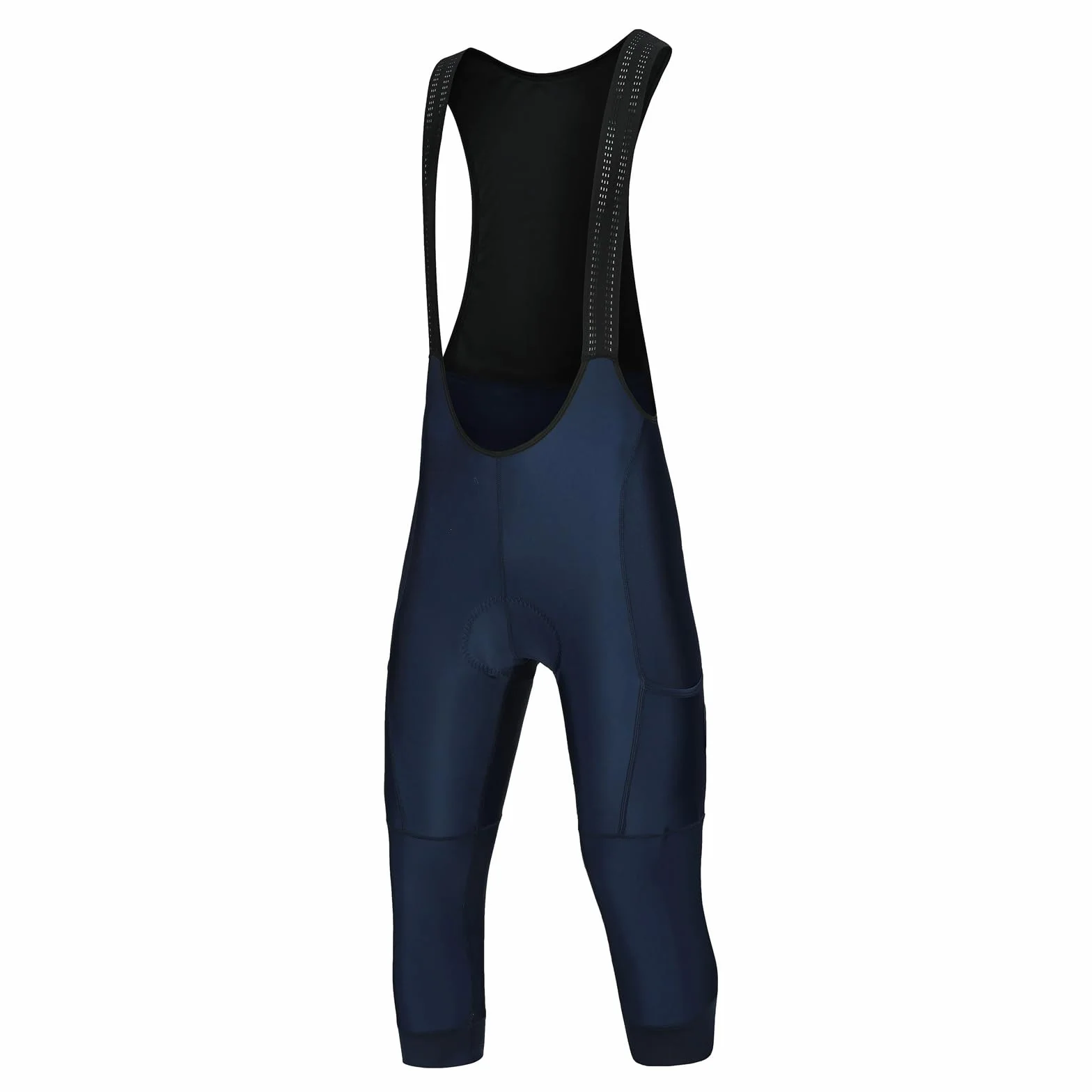 Culotte con Tirantes para Ciclismo Hombres 2 Bolsillos 3/4 Ciclismo Bib Shorts Verano Primavera Otoño Pantalones de Bicicleta Ropa de Bicicleta Pantalones para Ciclistas(Blue,L)