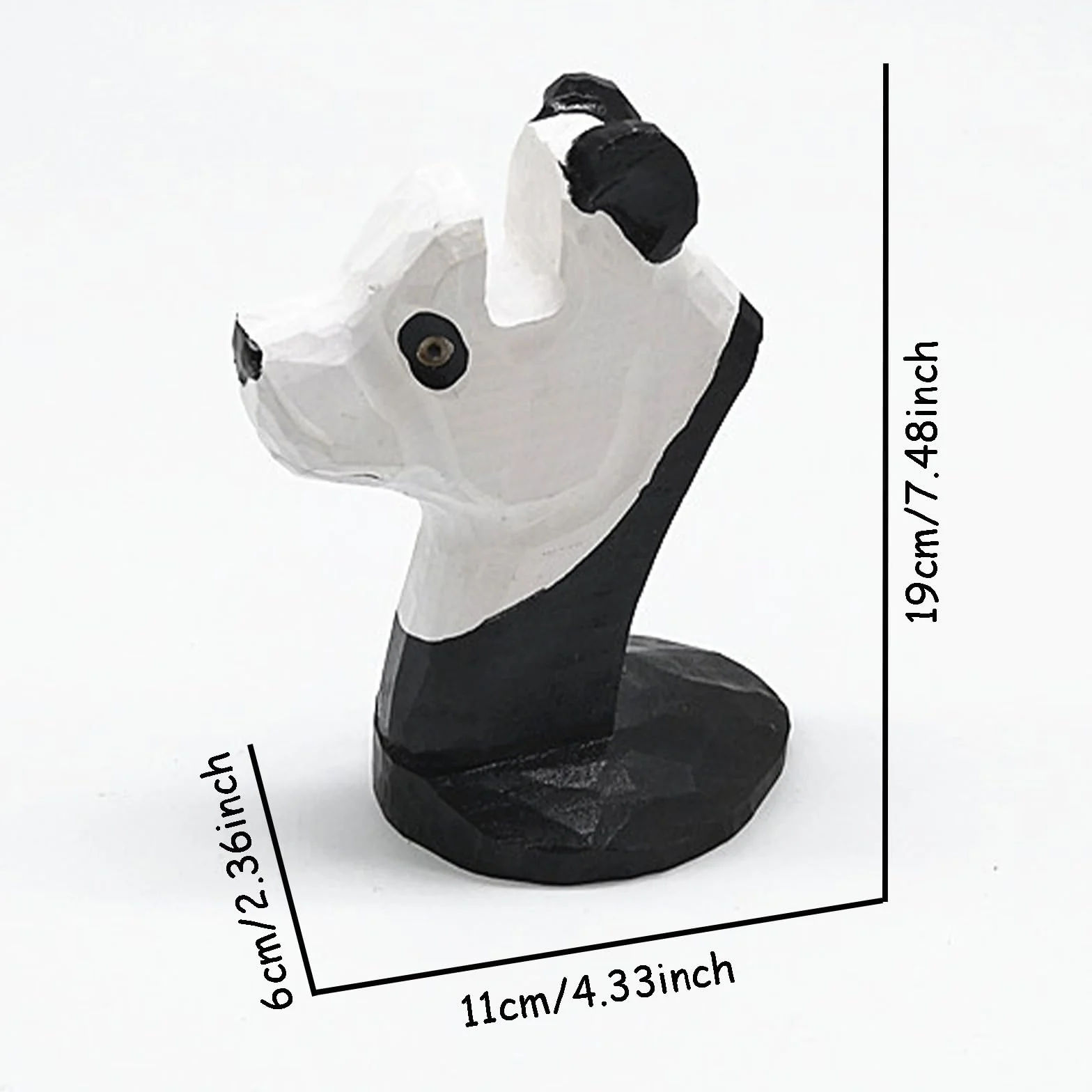 Soporte de Madera Anteojos Forma Animal Tallada a Mano, Soporte Gafas Panda para Casa Oficio Regalo