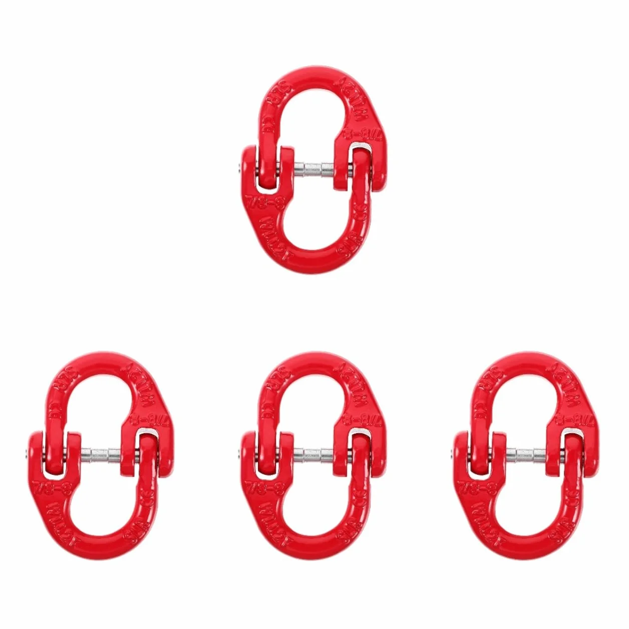 iplusmile Conector Eslabón Cadena Seguridad Remolque Levantamiento Acero 2 Toneladas 4 Piezas