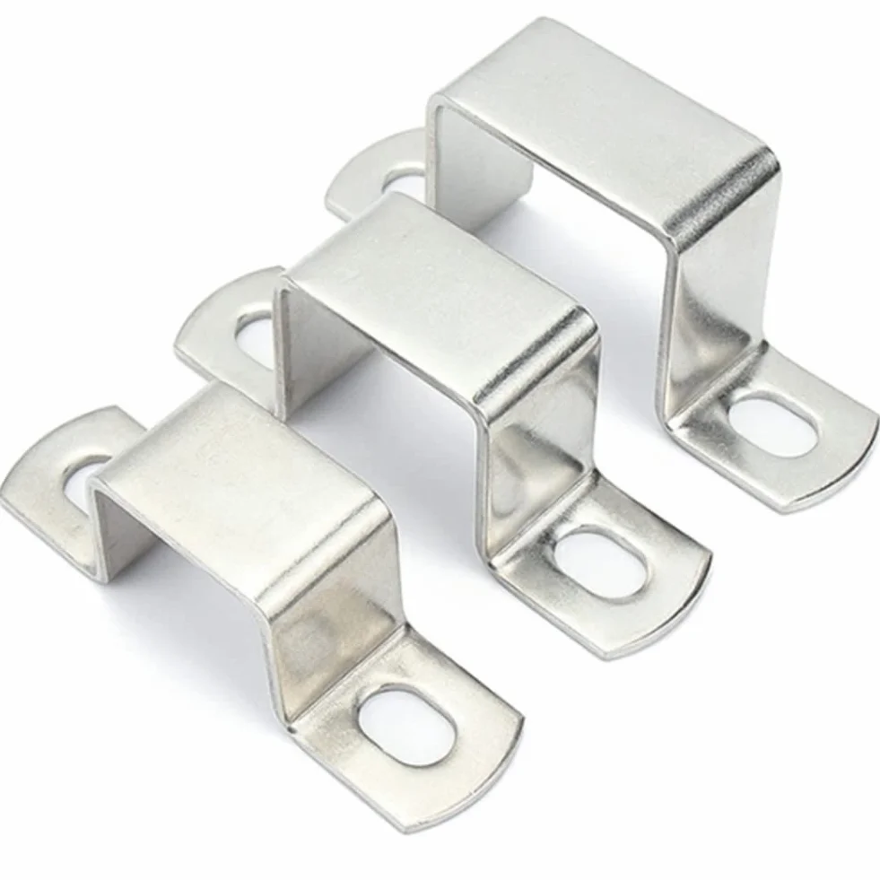 Tarjetas cuadradas de acero inoxidable 304 M50 x 50 mm para fijación de tubos