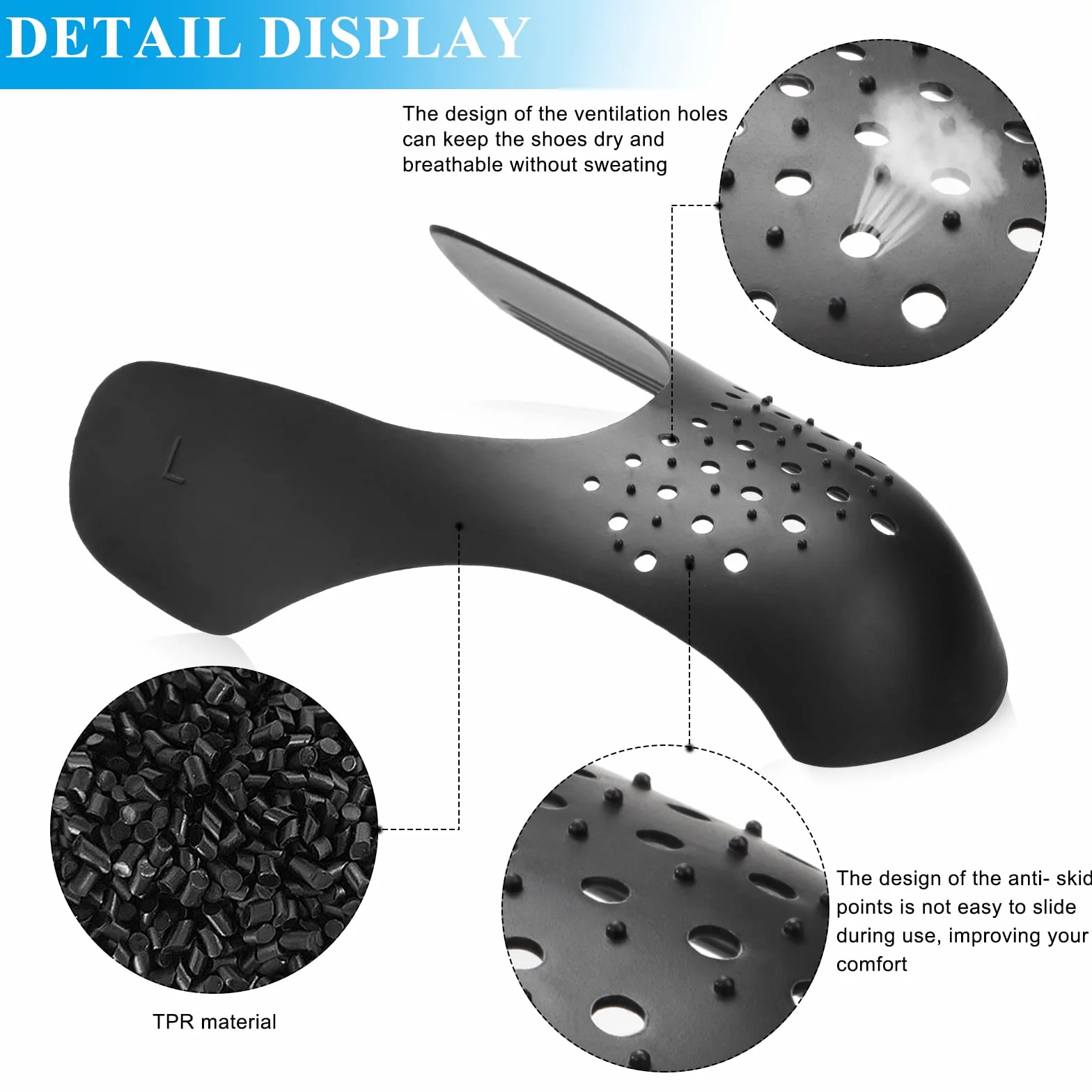 Escudo de Zapatos 4 Pares Protectores para Zapatillas de Deporte Universal Protector de Pliegues para Calzado para Hombre y Hembra