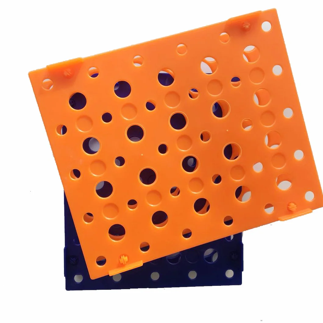 MUHWA Gradilla para Tubos de Centrífuga 50 Cavidades 10/15/50 ml Naranja Azul Laboratorio