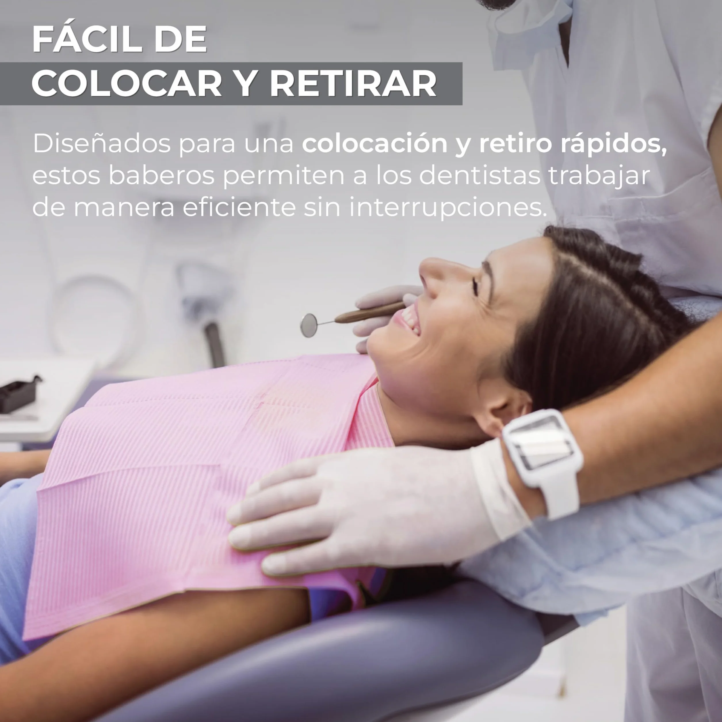 Baberos Desechables Impermeables 45x33 cm para Dentistas y Tatuadores