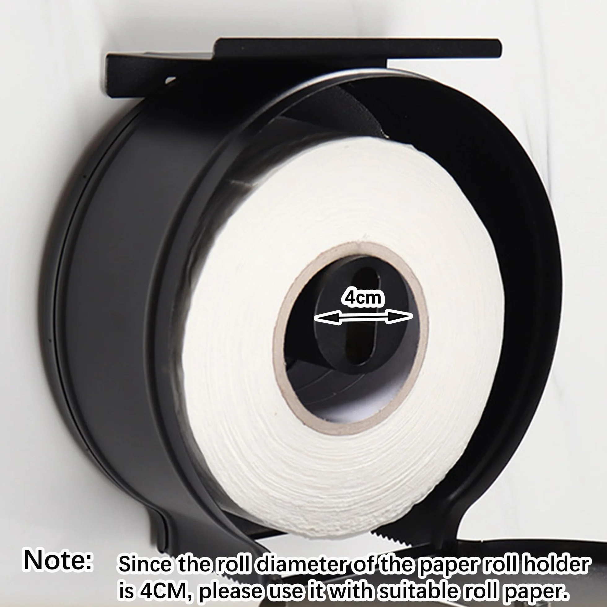 NICEME Toallero Acero Inoxidable Negro 255mm Mandril 40mm