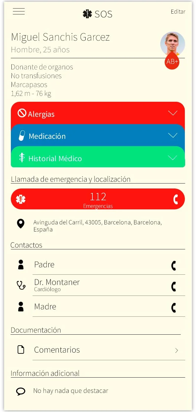 Pulsera Emergencia Fow QR SOS Metálico Identificación Médica Alerta