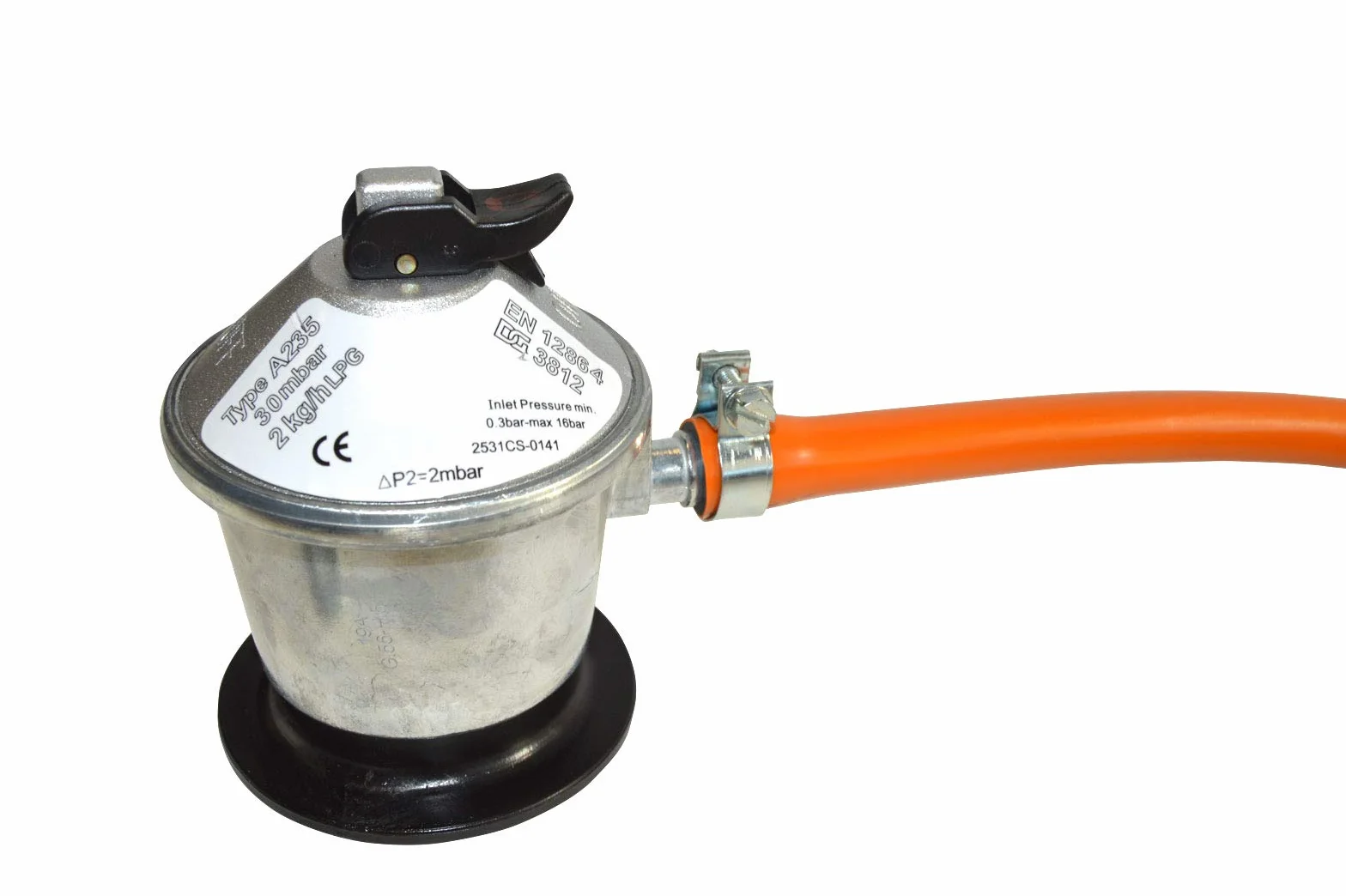 Regulador Gas Butano con Válvula De Seguridad Gris