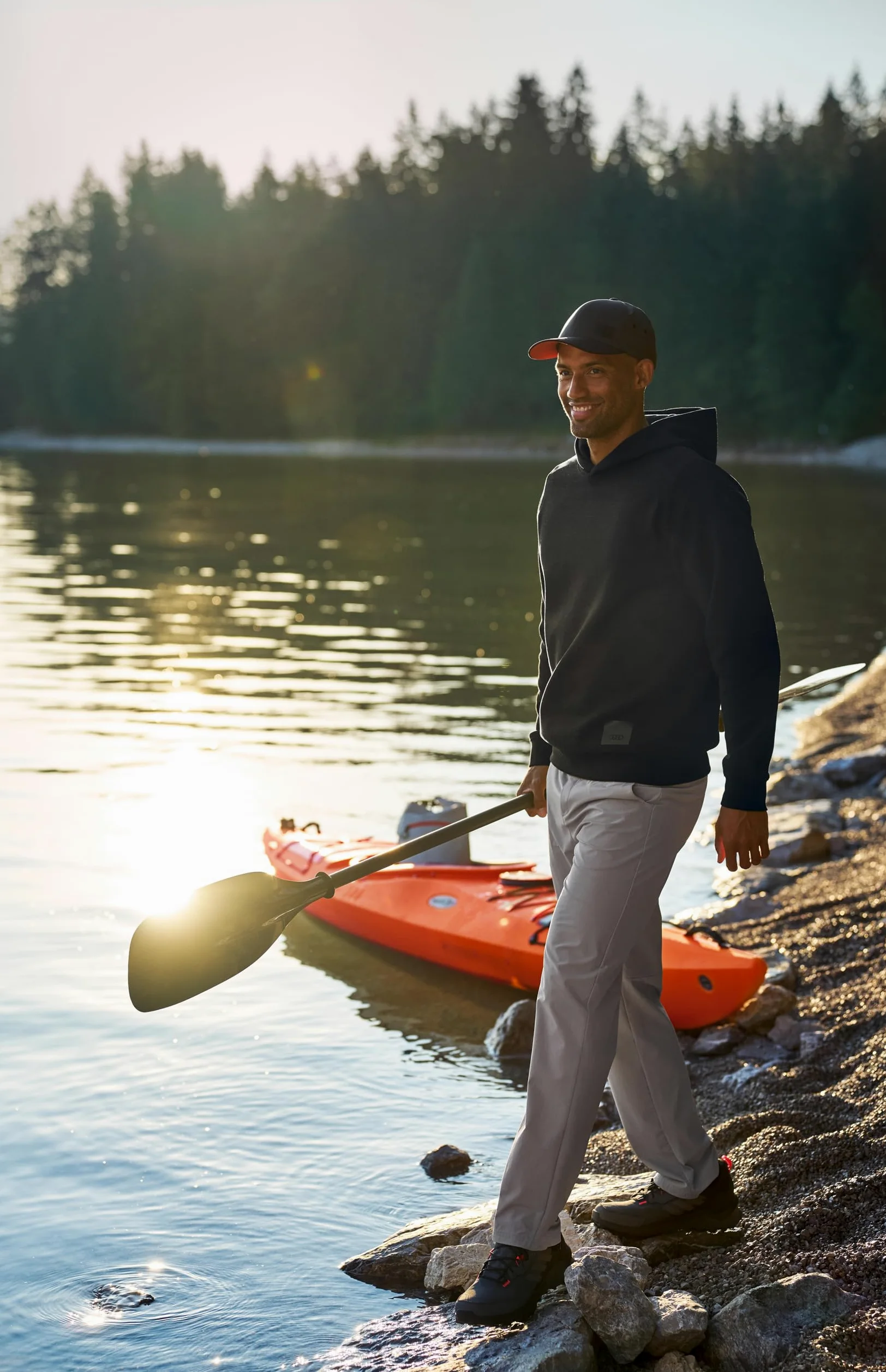 Audi Collection Audi Hoodie, Herren, Dunkelgrau Sudadera con Capucha Hombre