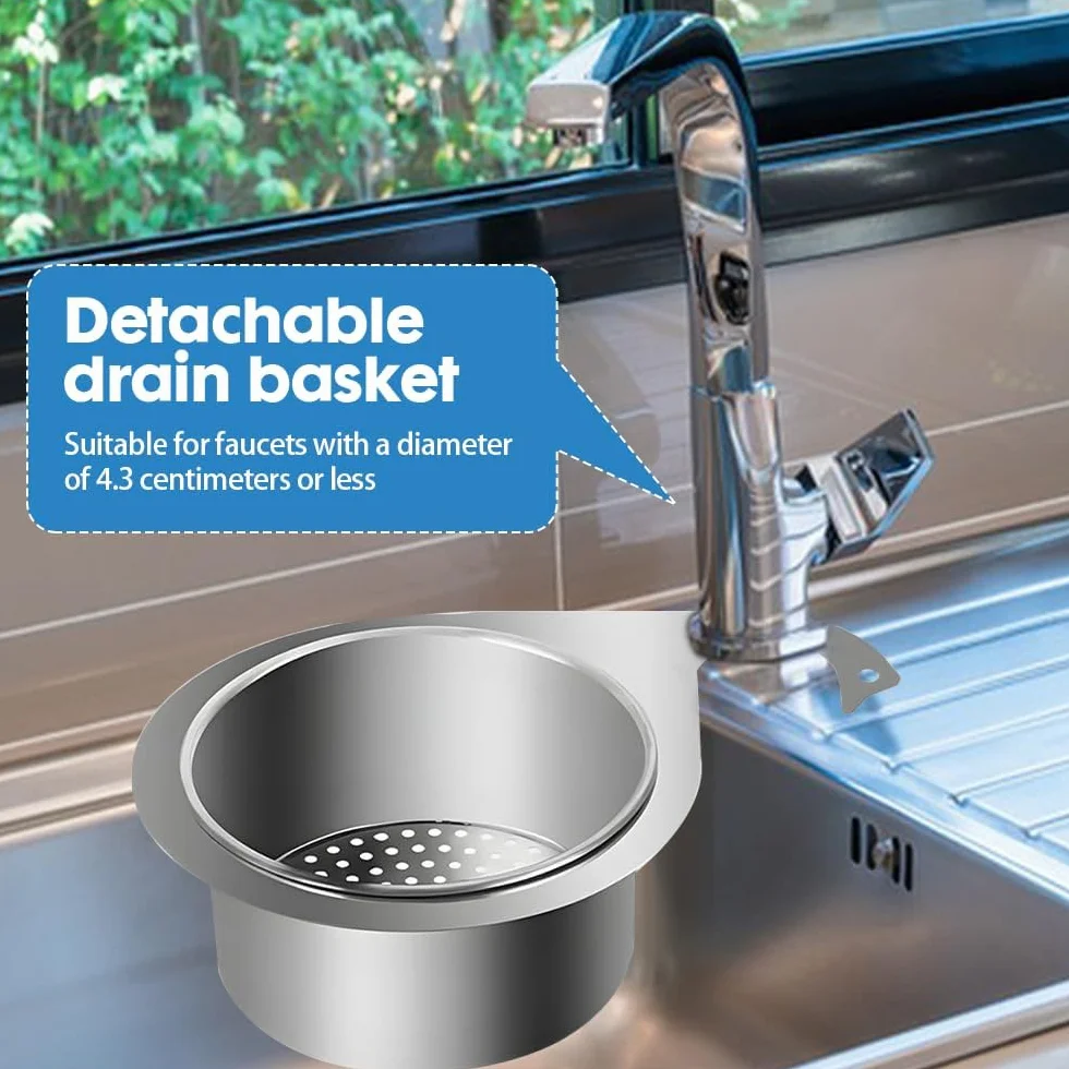 Colador de Acero Inoxidable en Forma de Cisne para Fregadero, Swan Sink Strainer Basket