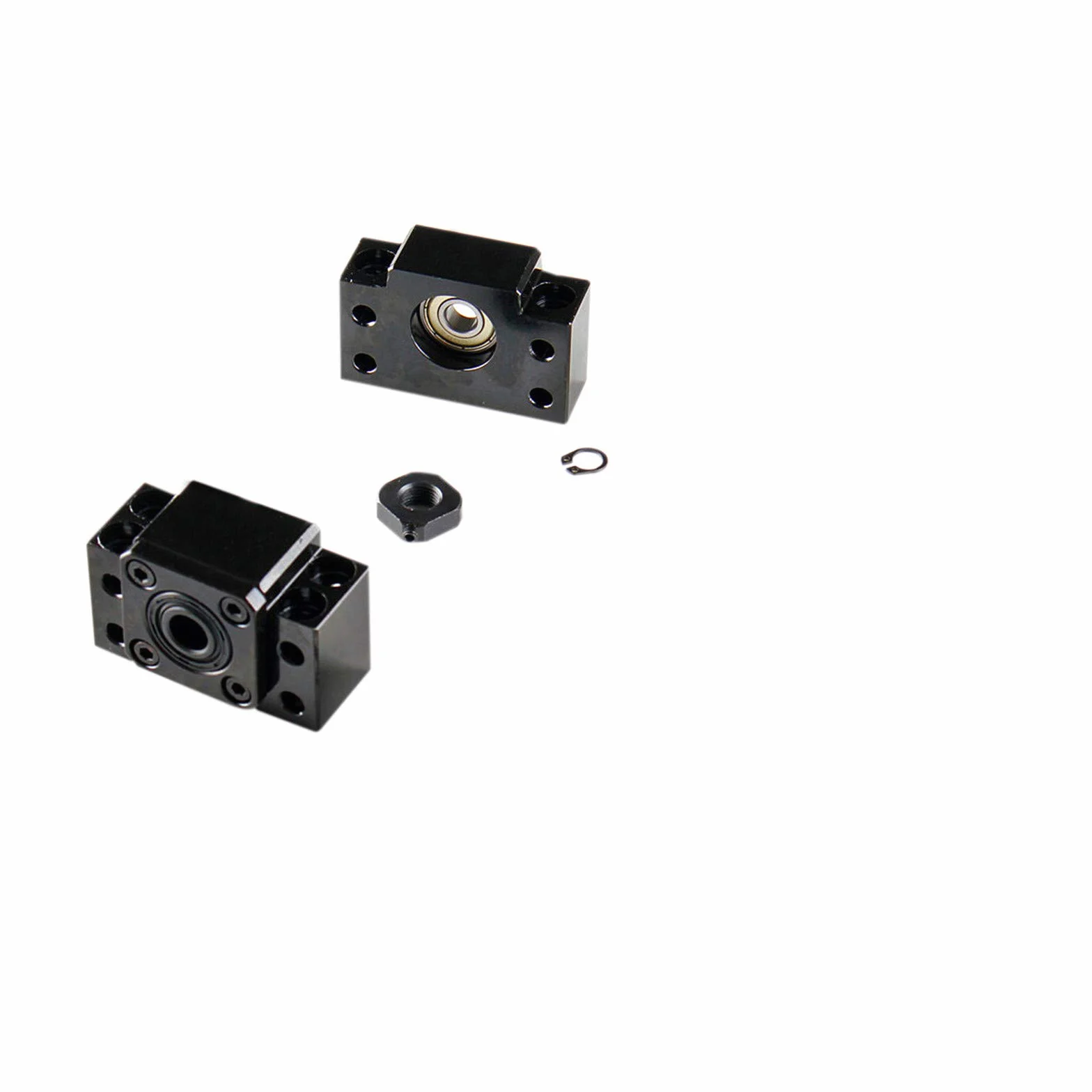 SFU1605 Husillo de bolas de 700 mm acero inoxidable con soporte BK12/BF12 tuerca DSG16H juego embrague CNC